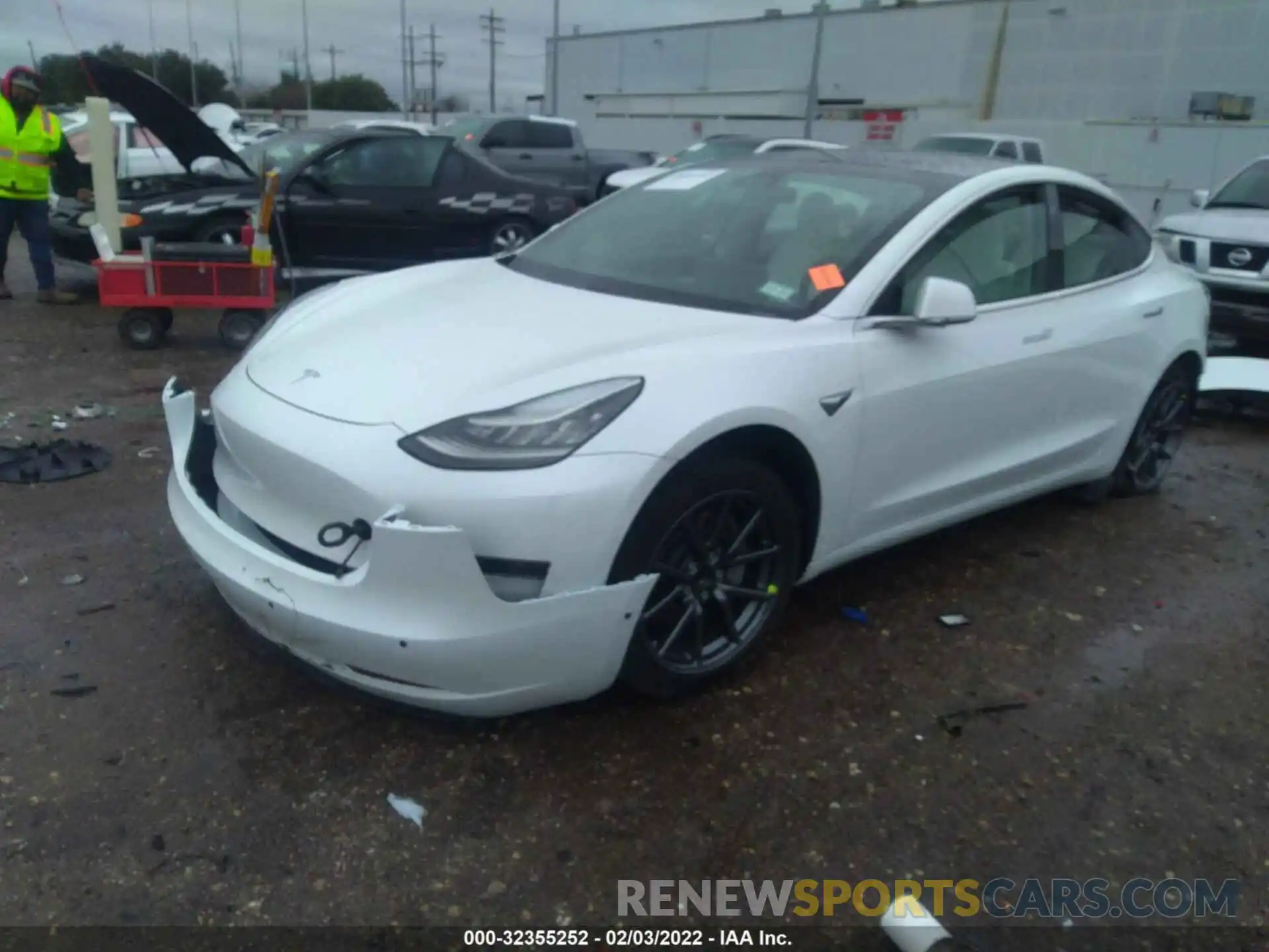 2 Photograph of a damaged car 5YJ3E1EA4LF599111 TESLA MODEL 3 2020