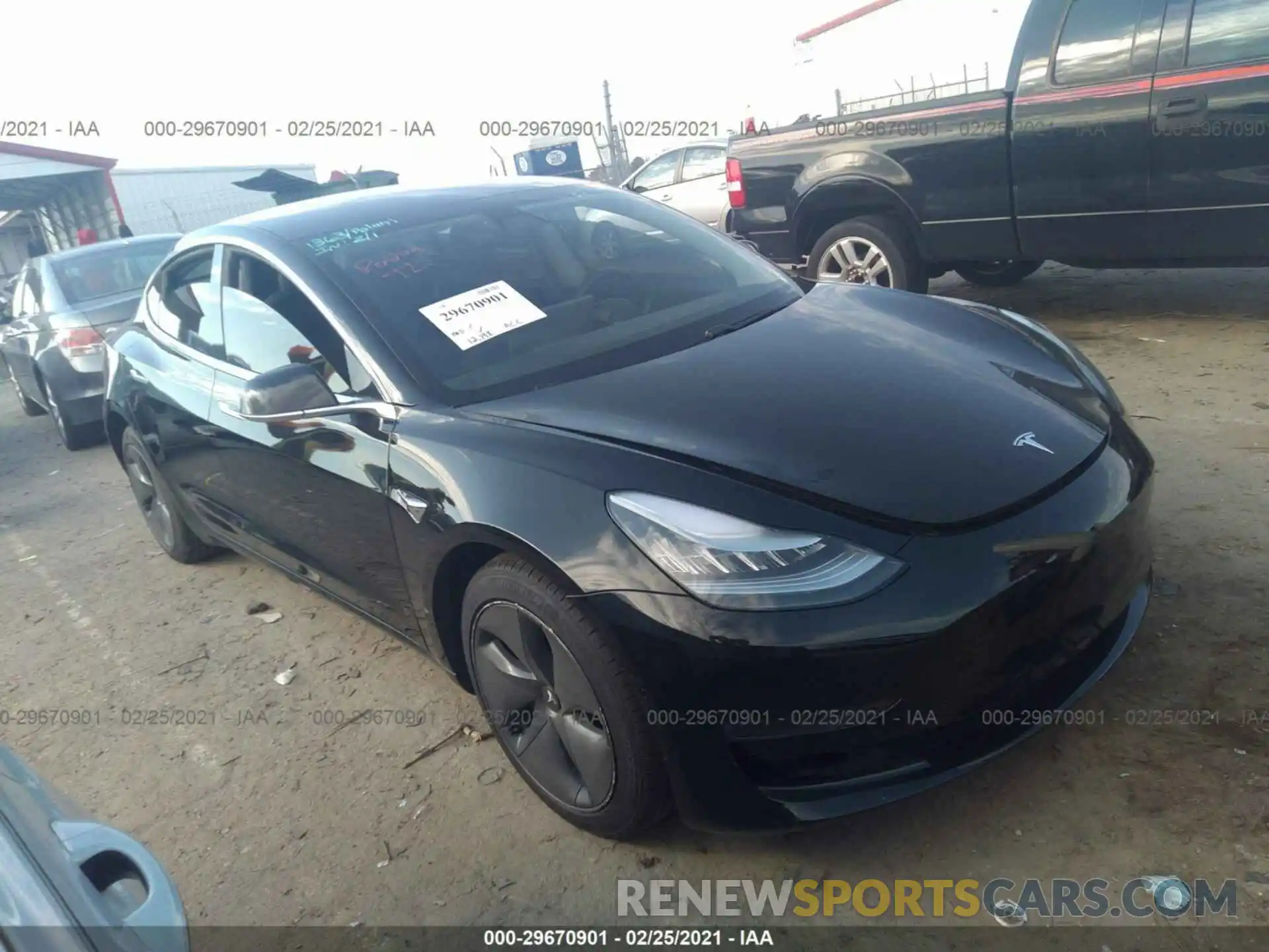 1 Photograph of a damaged car 5YJ3E1EA4LF606333 TESLA MODEL 3 2020