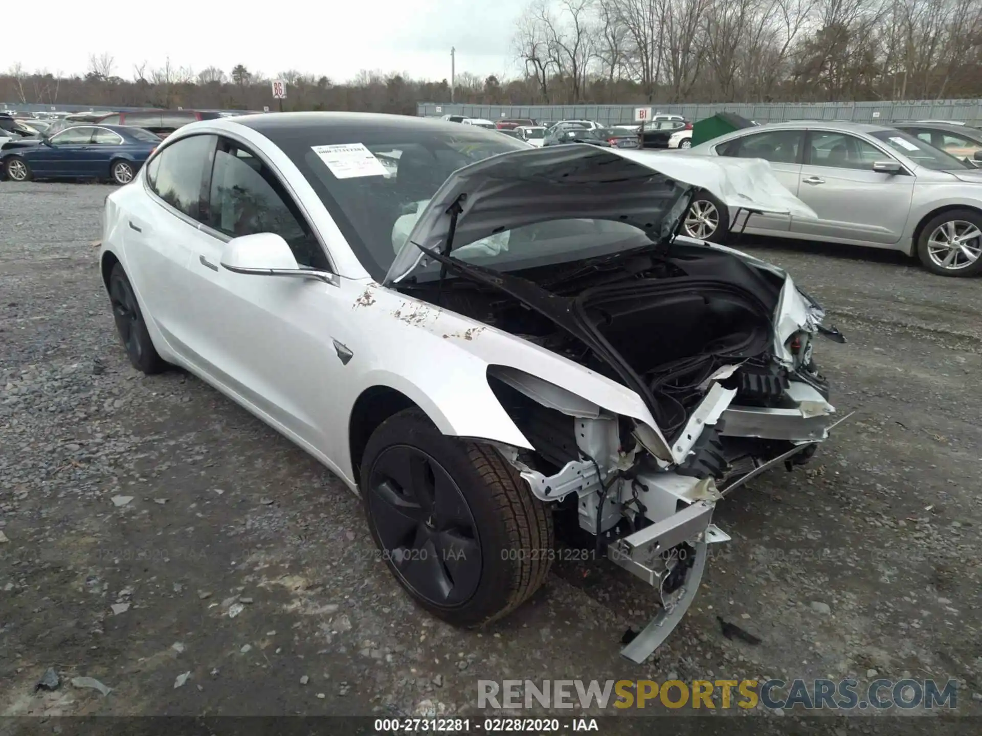 1 Photograph of a damaged car 5YJ3E1EA4LF612391 TESLA MODEL 3 2020