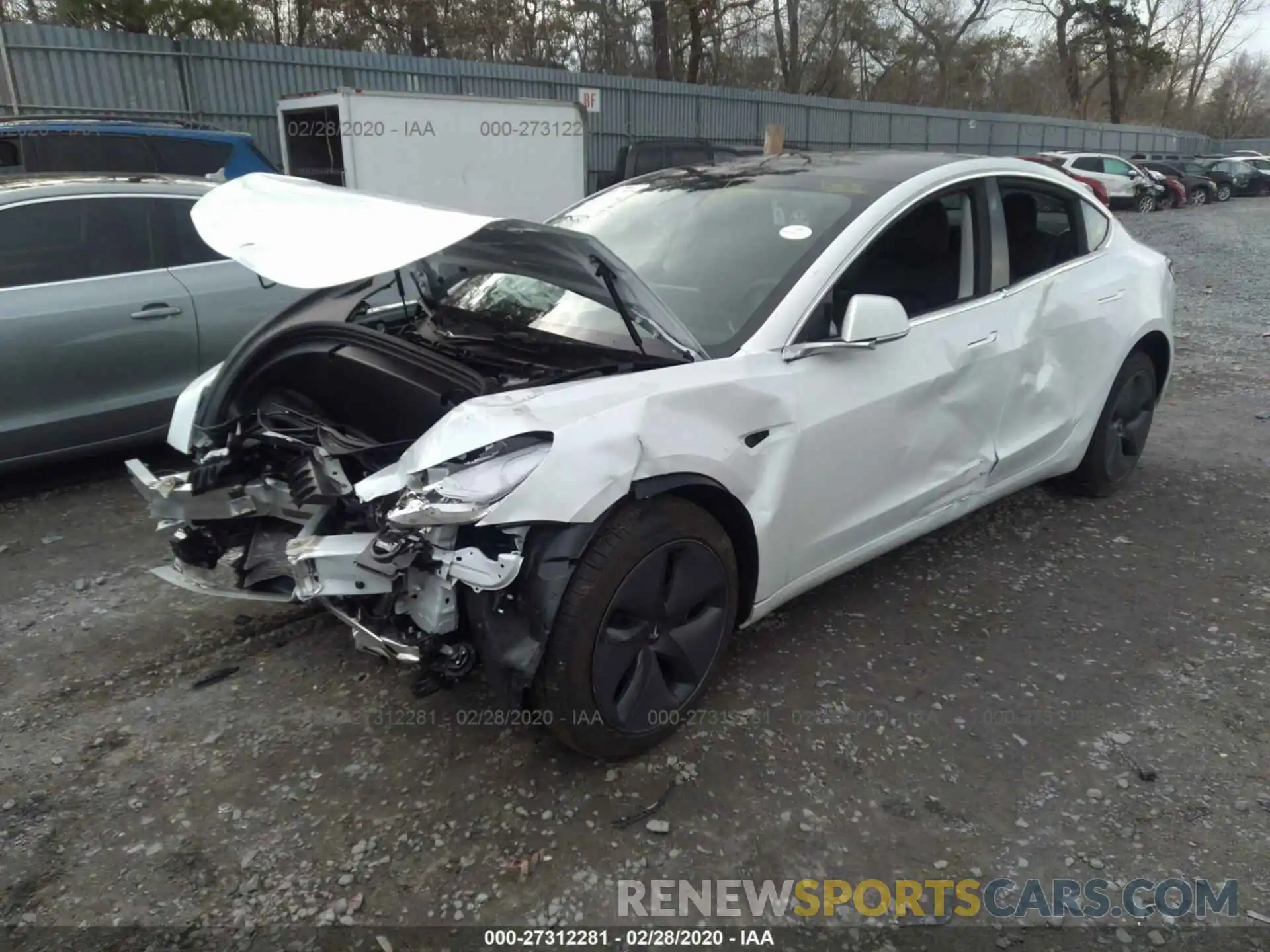 2 Photograph of a damaged car 5YJ3E1EA4LF612391 TESLA MODEL 3 2020