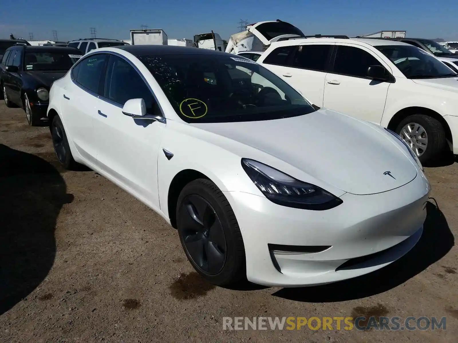 1 Photograph of a damaged car 5YJ3E1EA4LF612844 TESLA MODEL 3 2020