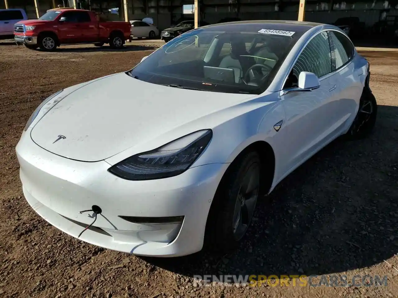 2 Photograph of a damaged car 5YJ3E1EA4LF612908 TESLA MODEL 3 2020