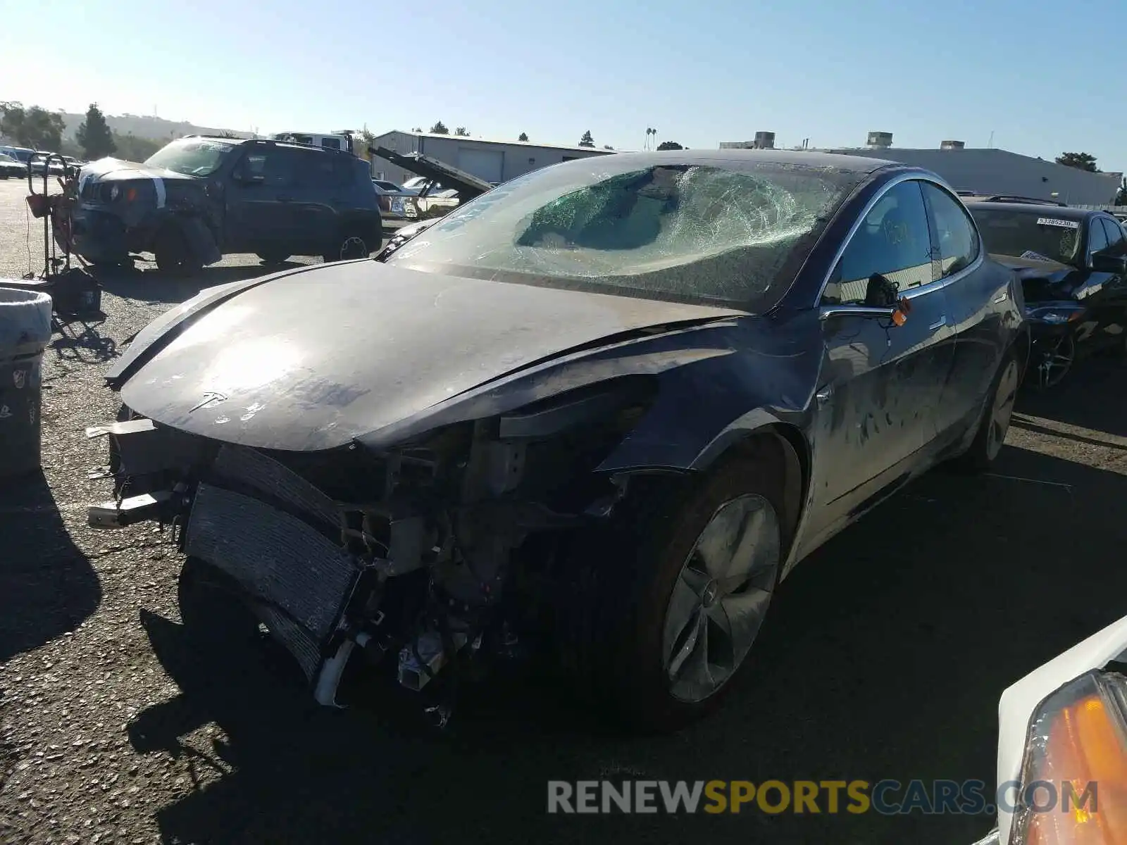 2 Photograph of a damaged car 5YJ3E1EA4LF630230 TESLA MODEL 3 2020