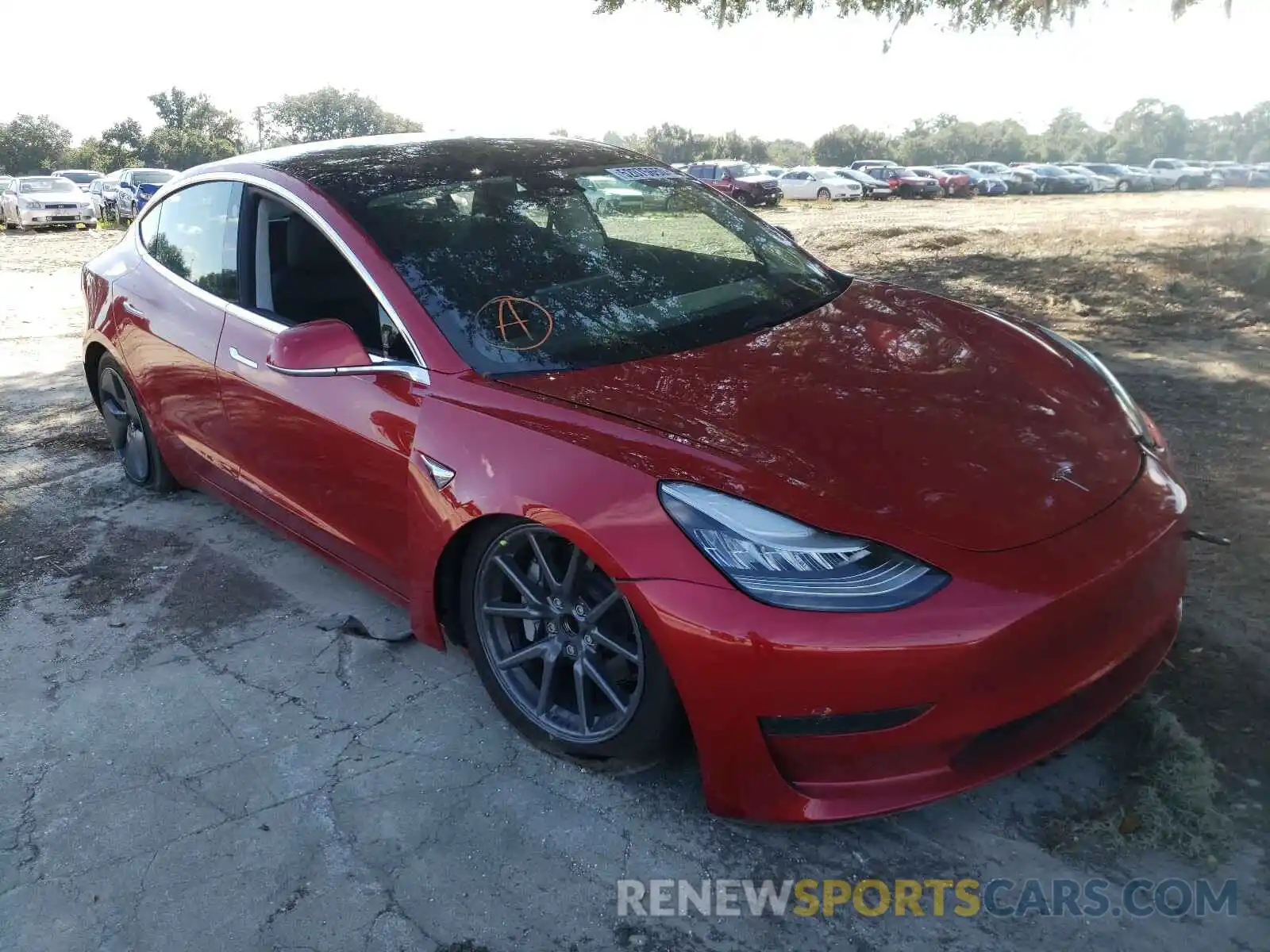 1 Photograph of a damaged car 5YJ3E1EA4LF644418 TESLA MODEL 3 2020