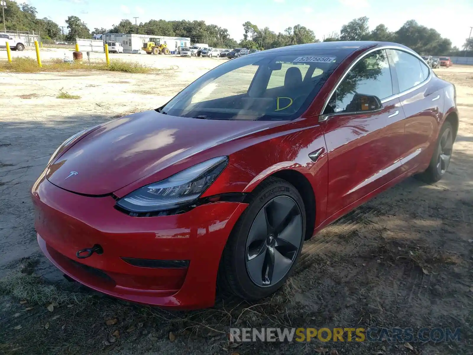 2 Photograph of a damaged car 5YJ3E1EA4LF644418 TESLA MODEL 3 2020