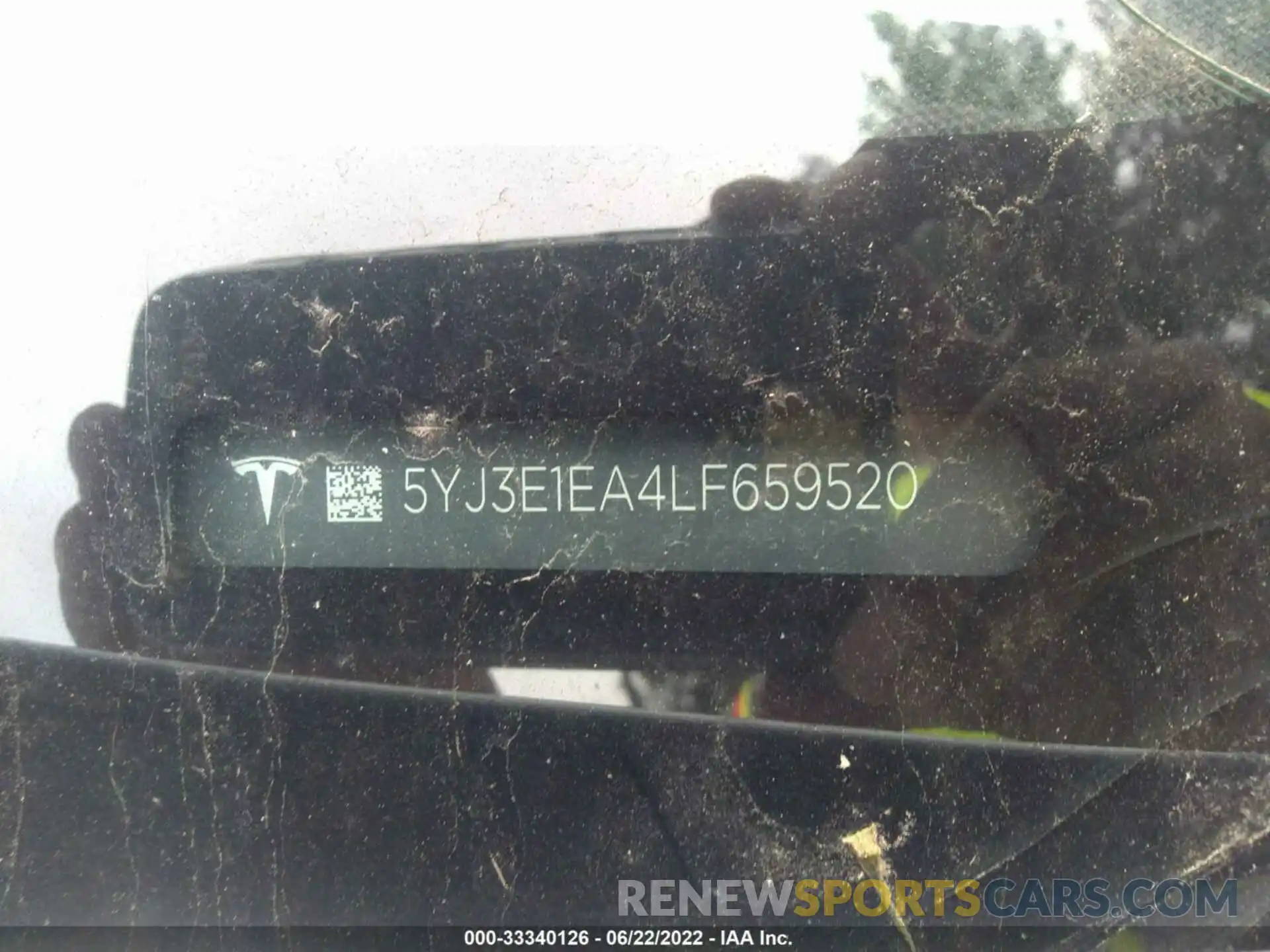 9 Photograph of a damaged car 5YJ3E1EA4LF659520 TESLA MODEL 3 2020