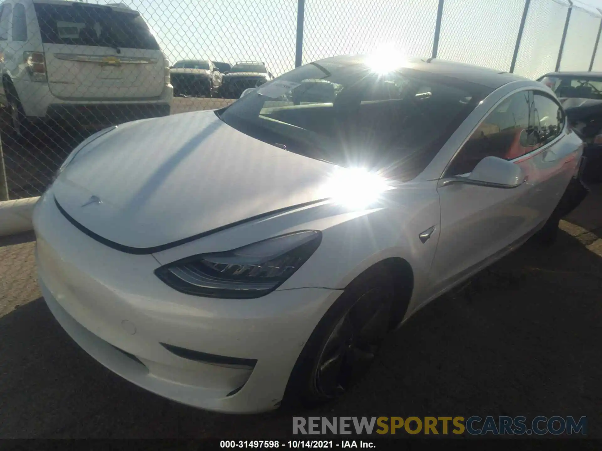 2 Photograph of a damaged car 5YJ3E1EA4LF662367 TESLA MODEL 3 2020