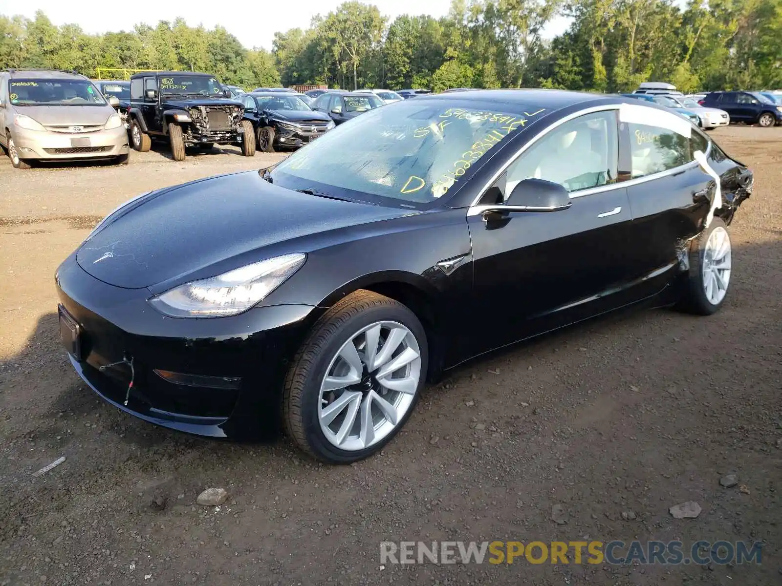 2 Photograph of a damaged car 5YJ3E1EA4LF662501 TESLA MODEL 3 2020