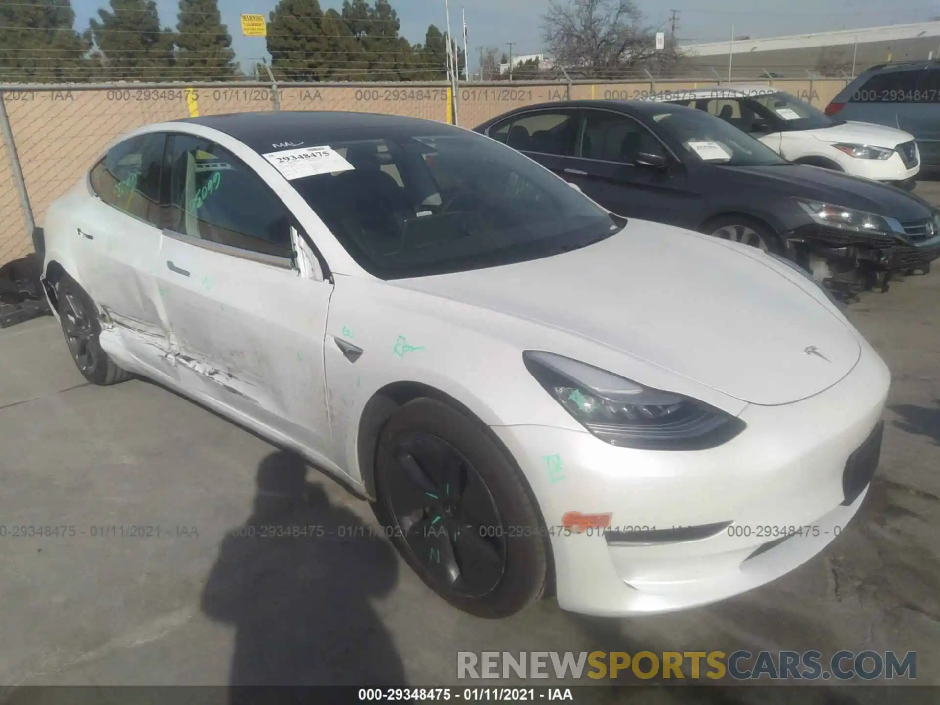 1 Photograph of a damaged car 5YJ3E1EA4LF706741 TESLA MODEL 3 2020