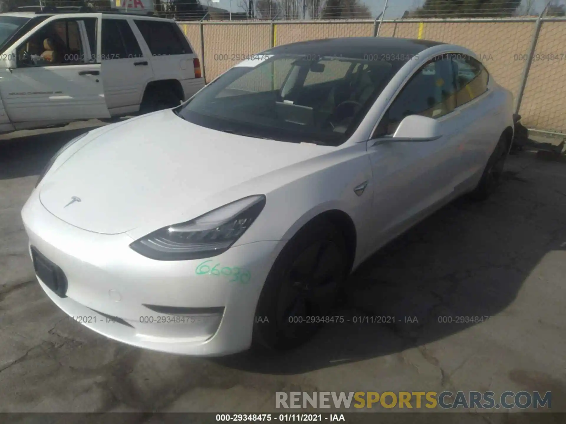 2 Photograph of a damaged car 5YJ3E1EA4LF706741 TESLA MODEL 3 2020