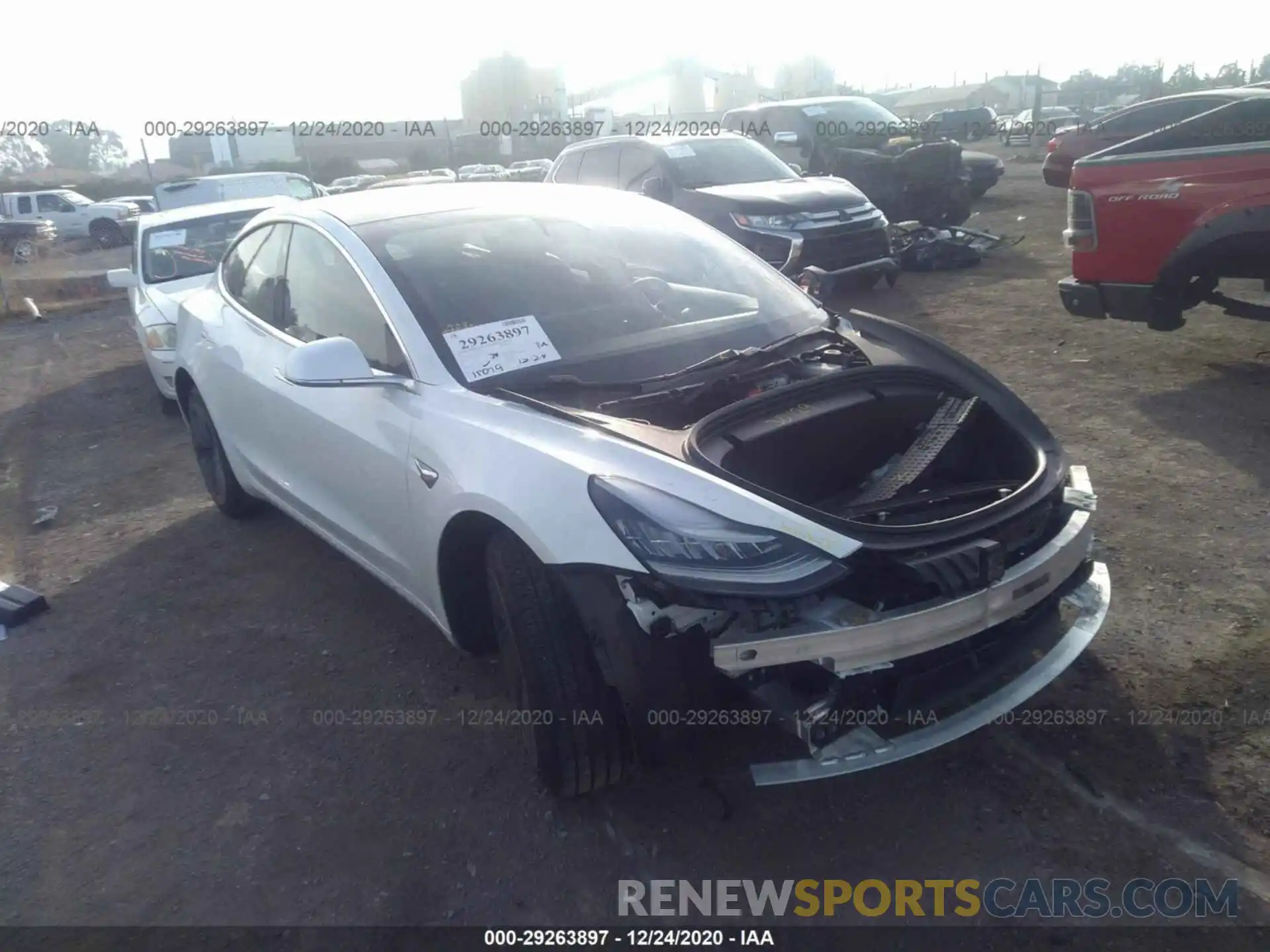 1 Photograph of a damaged car 5YJ3E1EA4LF706836 TESLA MODEL 3 2020