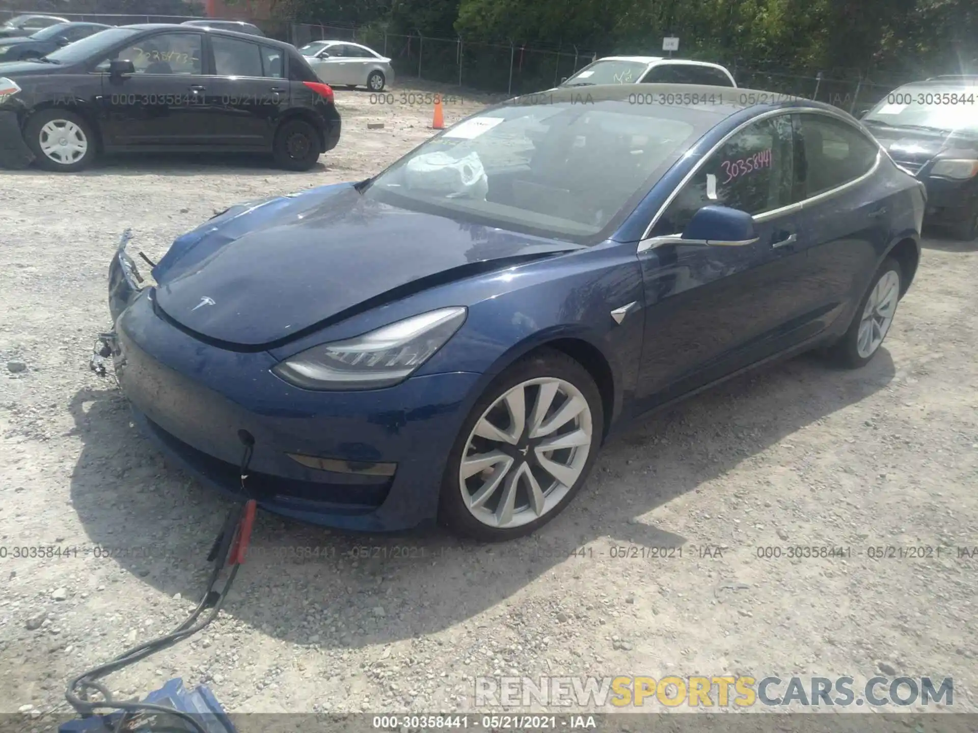 2 Photograph of a damaged car 5YJ3E1EA4LF708912 TESLA MODEL 3 2020