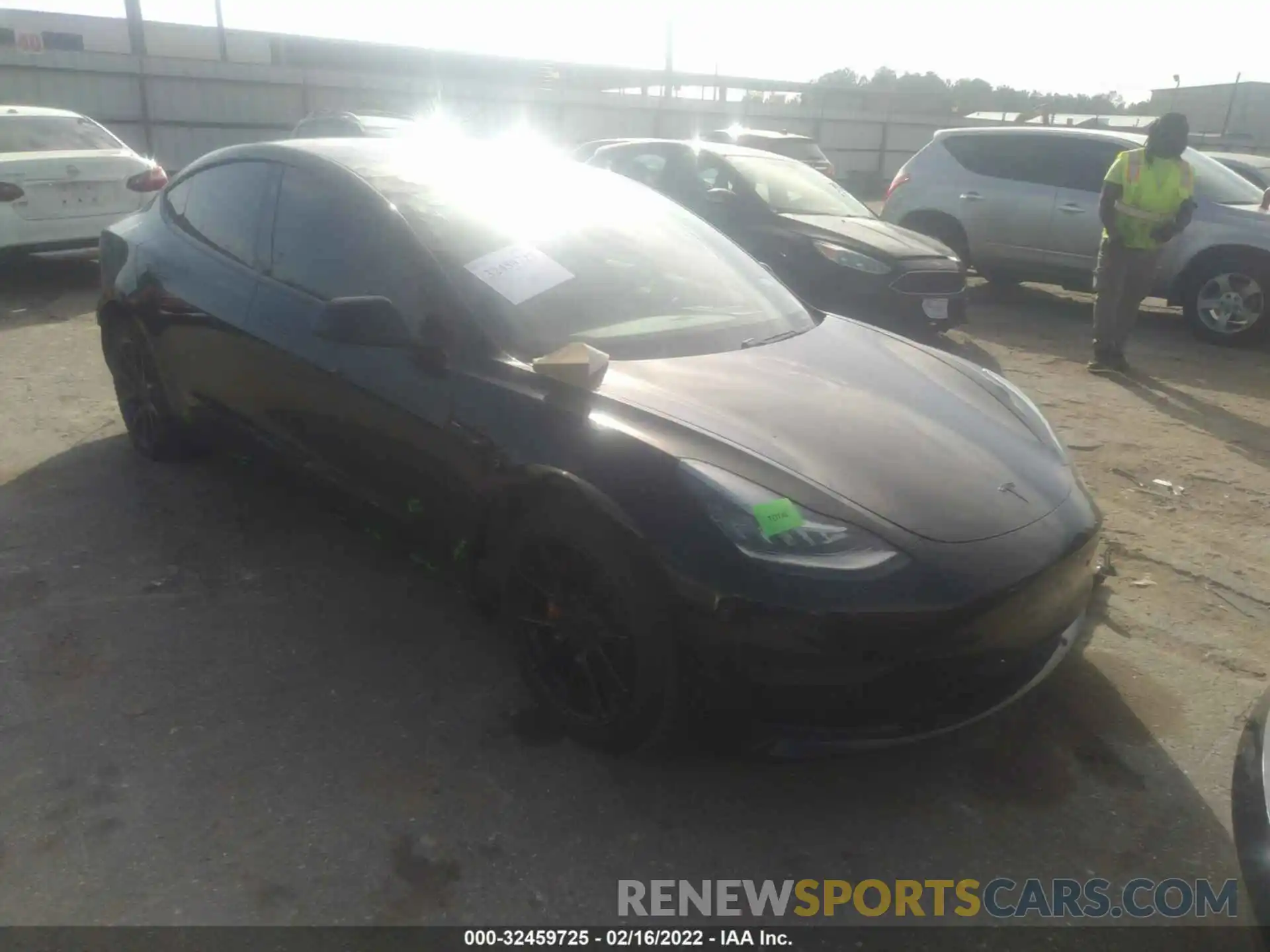 1 Photograph of a damaged car 5YJ3E1EA4LF736600 TESLA MODEL 3 2020