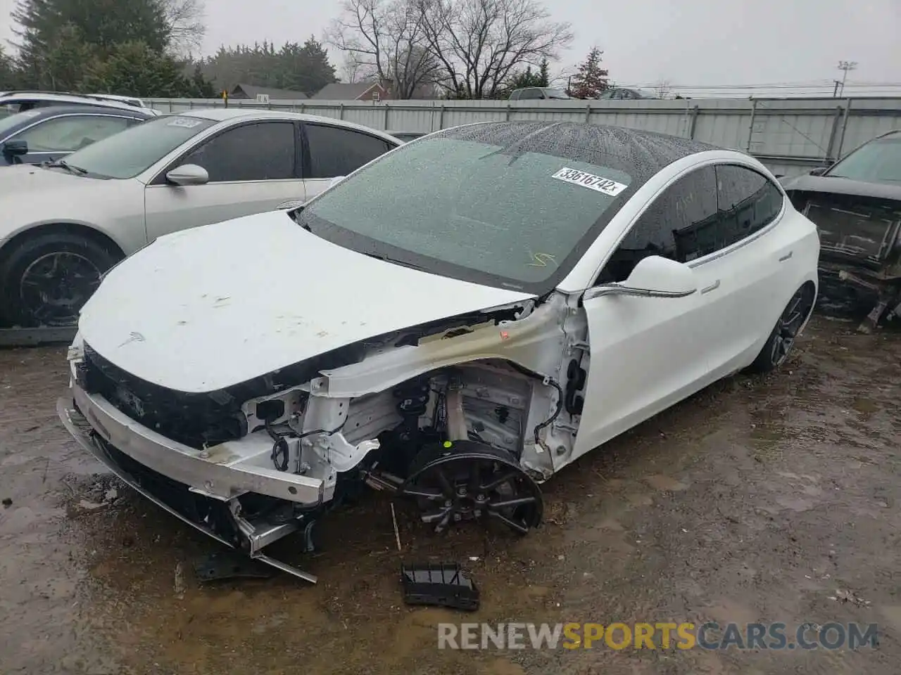 2 Photograph of a damaged car 5YJ3E1EA4LF737018 TESLA MODEL 3 2020