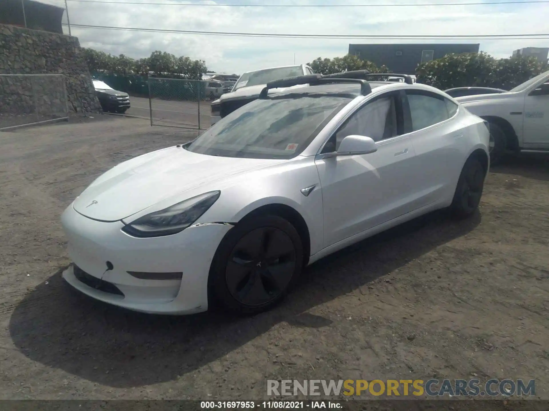 2 Photograph of a damaged car 5YJ3E1EA4LF737472 TESLA MODEL 3 2020