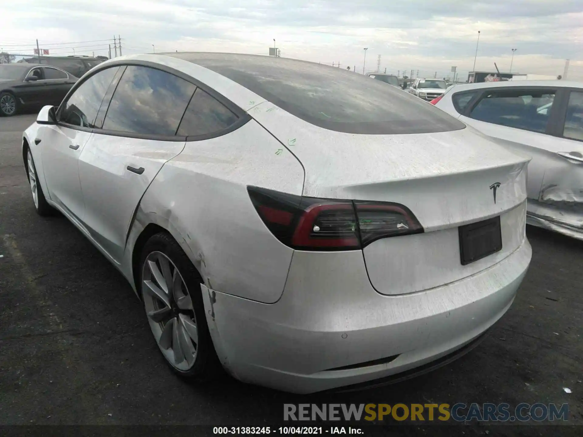 3 Photograph of a damaged car 5YJ3E1EA4LF740825 TESLA MODEL 3 2020