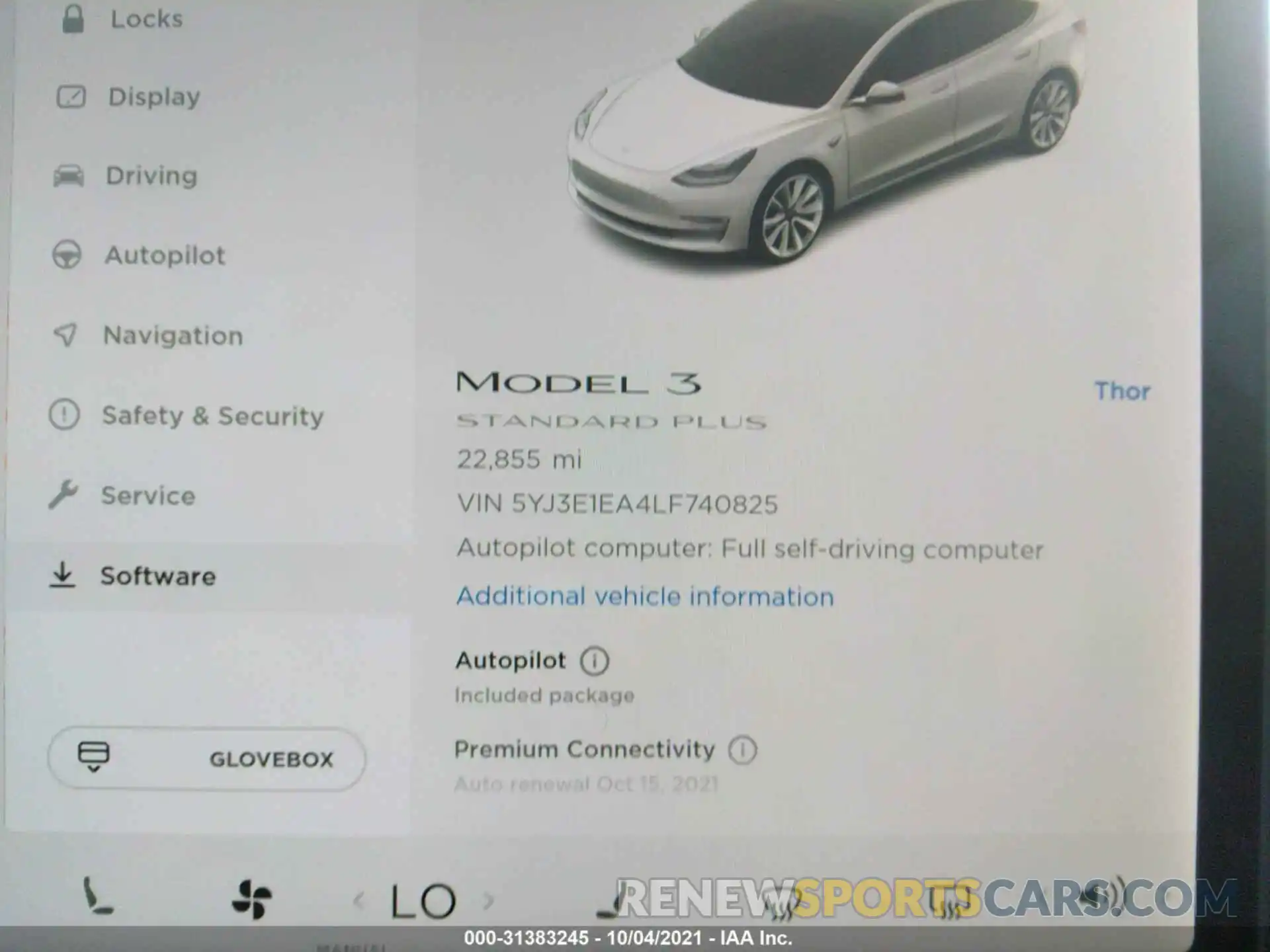 7 Photograph of a damaged car 5YJ3E1EA4LF740825 TESLA MODEL 3 2020