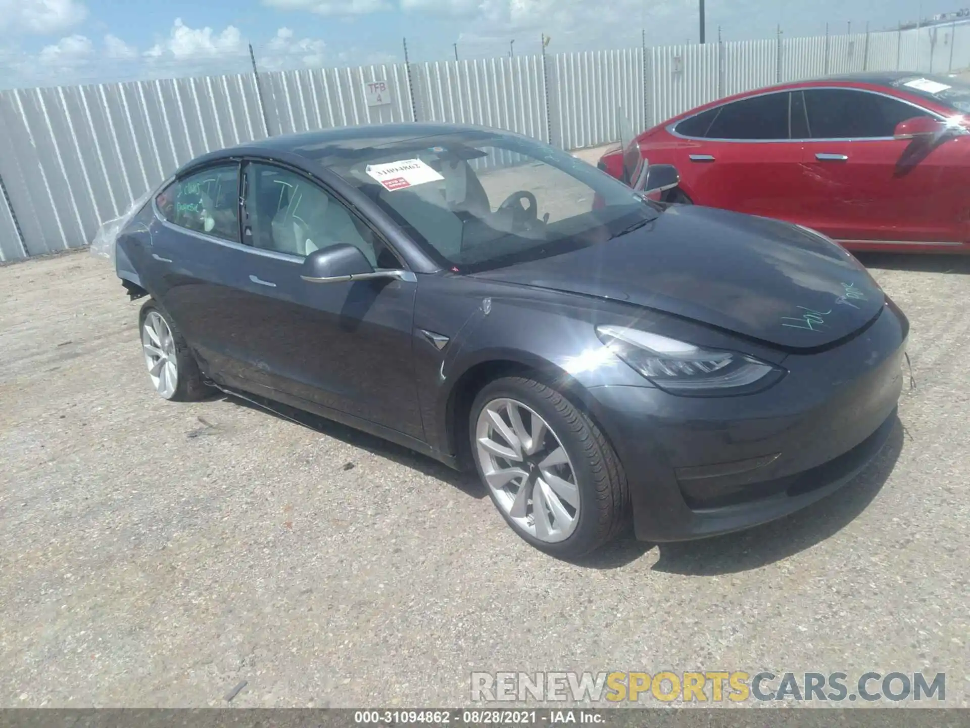 1 Photograph of a damaged car 5YJ3E1EA4LF741201 TESLA MODEL 3 2020