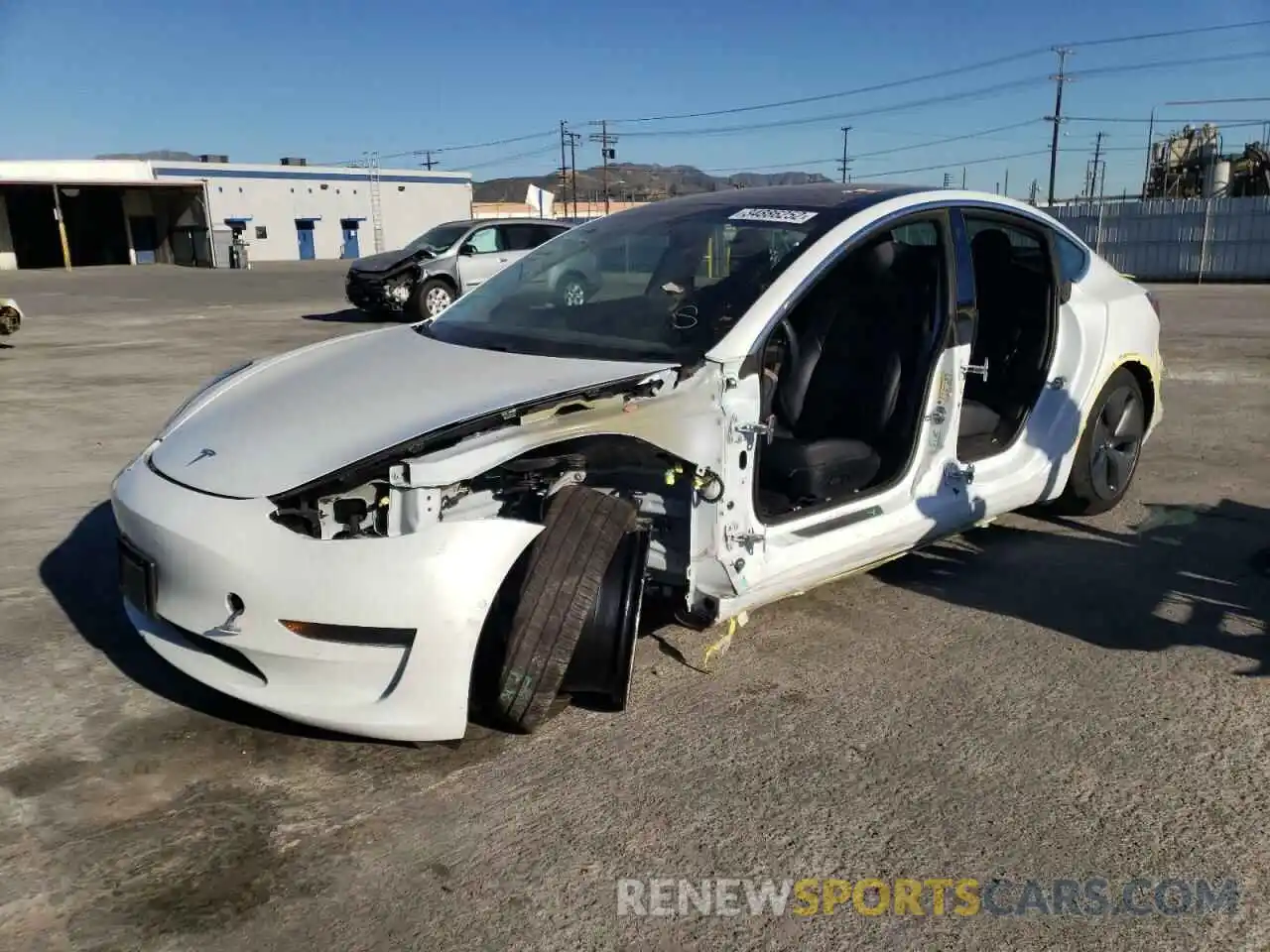 2 Photograph of a damaged car 5YJ3E1EA4LF745006 TESLA MODEL 3 2020