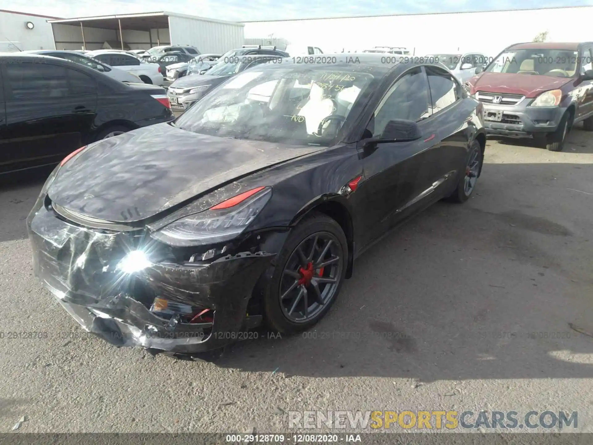 2 Photograph of a damaged car 5YJ3E1EA4LF745975 TESLA MODEL 3 2020