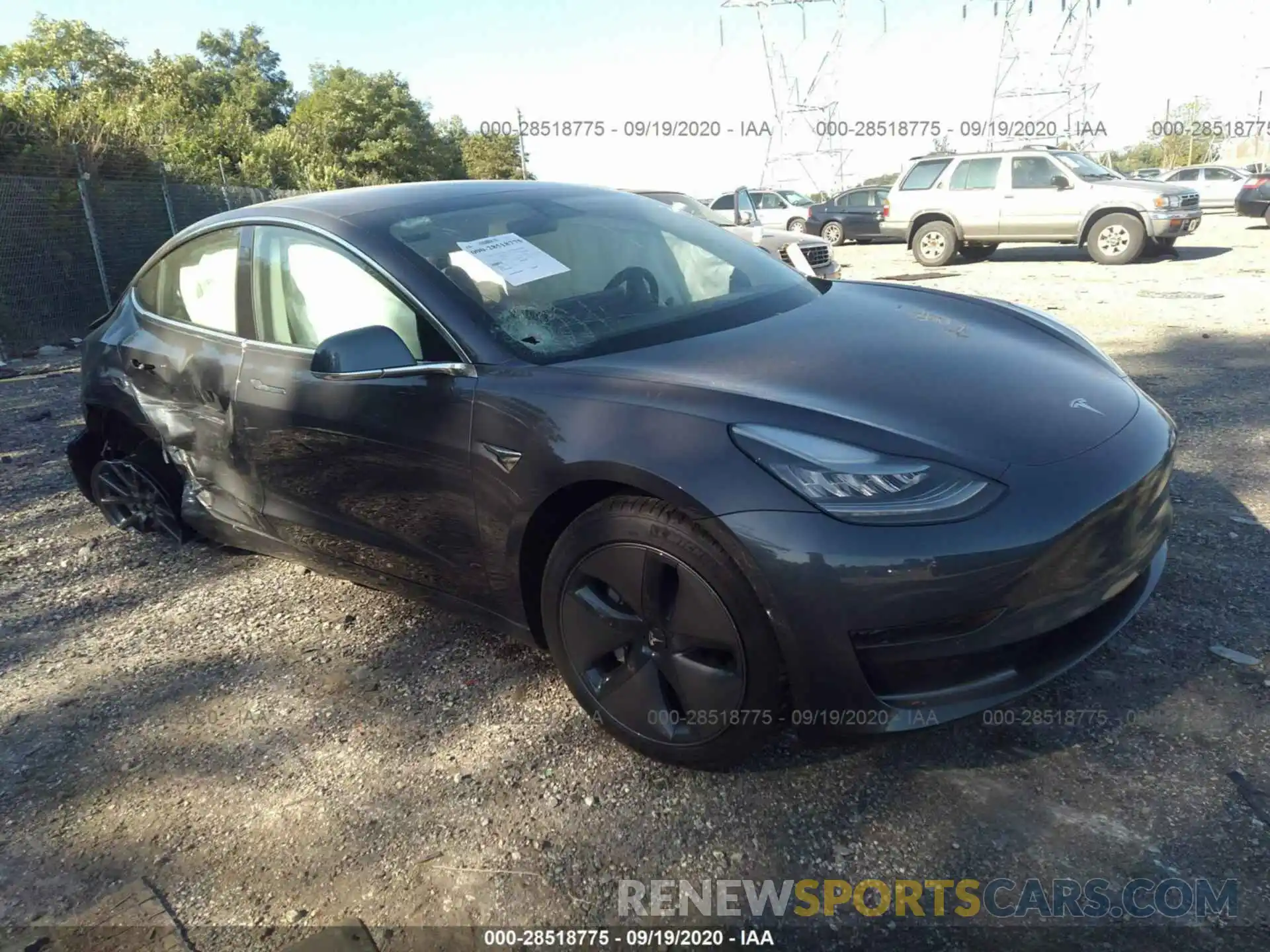 1 Photograph of a damaged car 5YJ3E1EA4LF783514 TESLA MODEL 3 2020