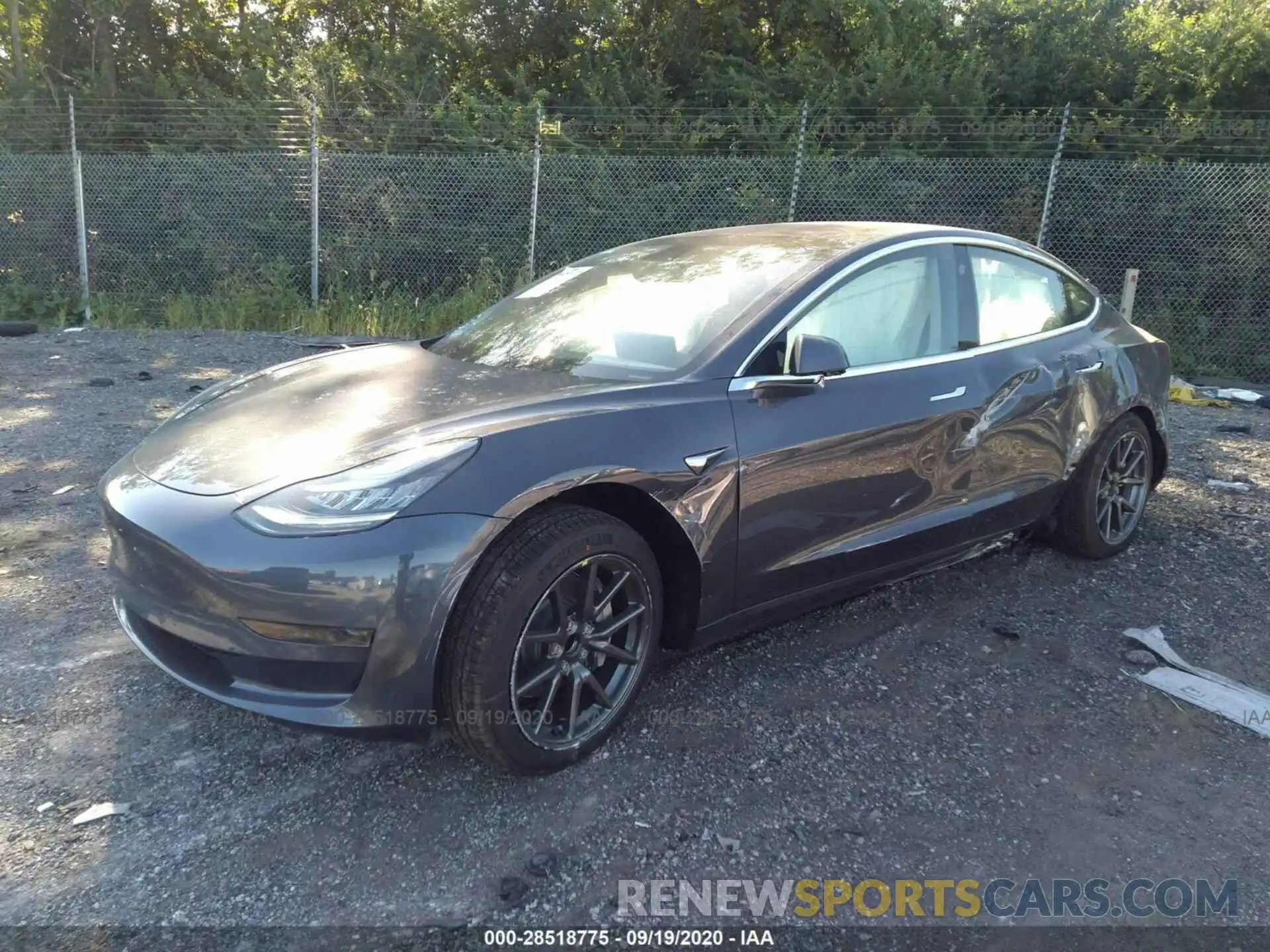 2 Photograph of a damaged car 5YJ3E1EA4LF783514 TESLA MODEL 3 2020