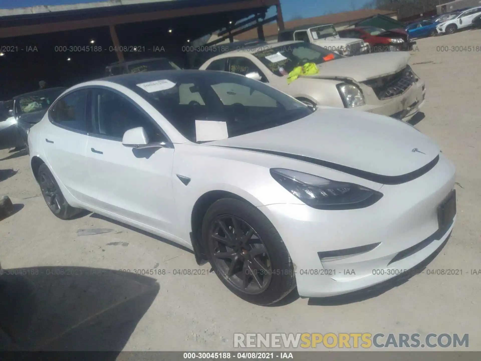 1 Photograph of a damaged car 5YJ3E1EA4LF785280 TESLA MODEL 3 2020