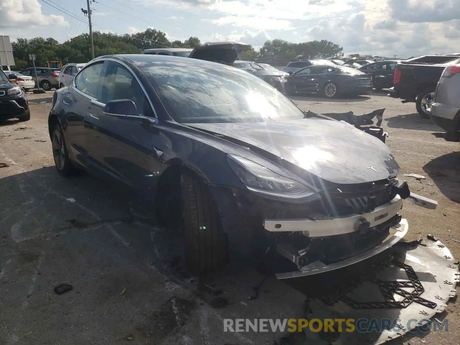 1 Photograph of a damaged car 5YJ3E1EA4LF792214 TESLA MODEL 3 2020