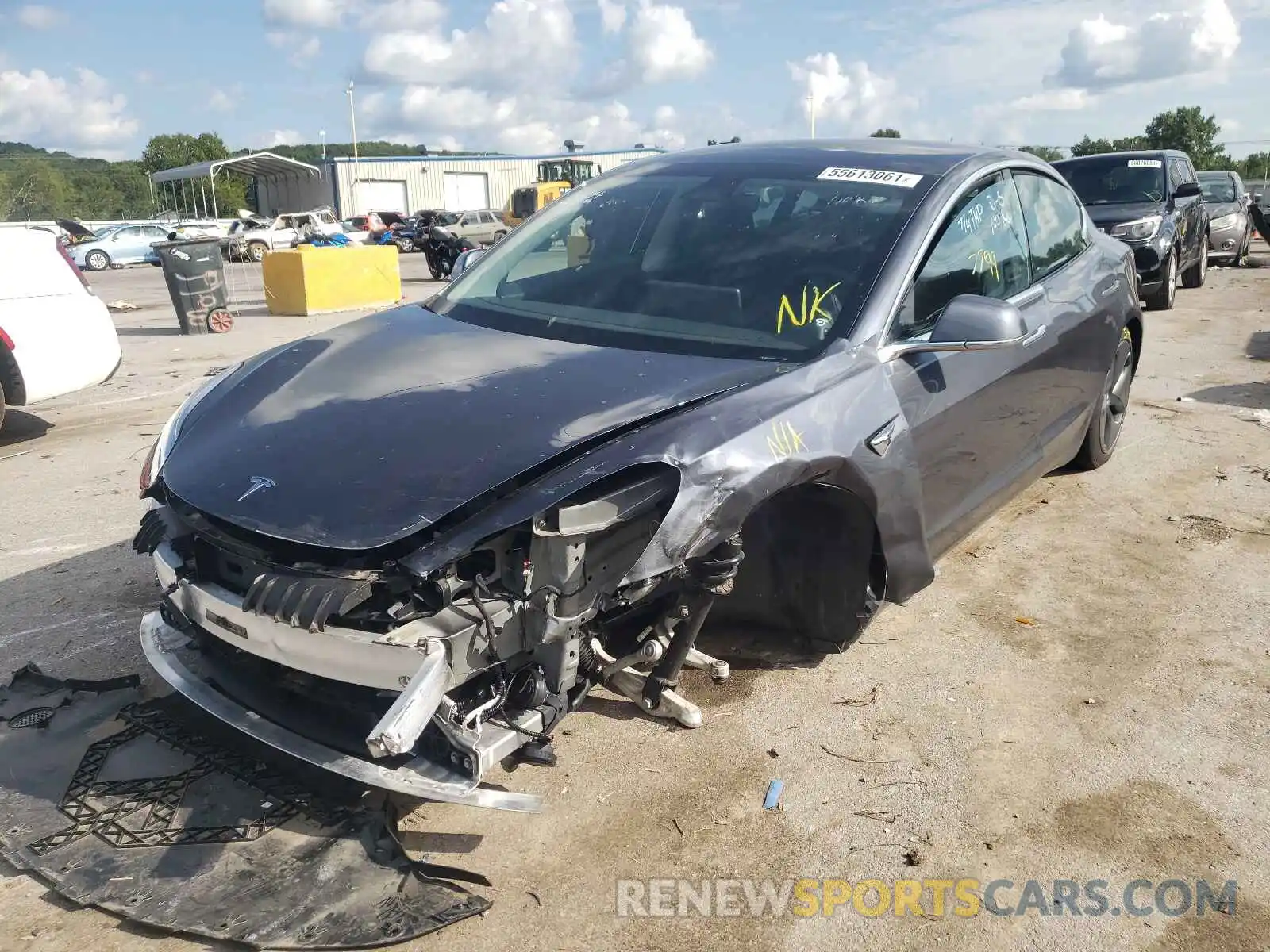 2 Photograph of a damaged car 5YJ3E1EA4LF792214 TESLA MODEL 3 2020