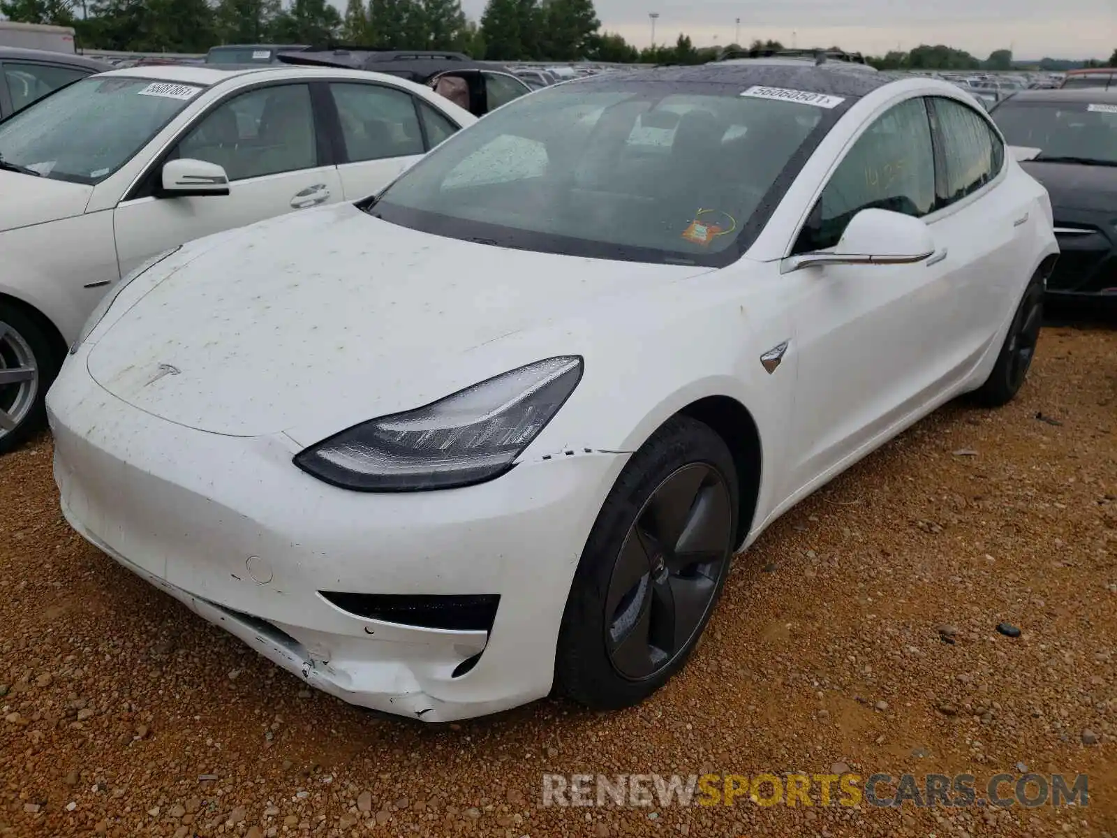 2 Photograph of a damaged car 5YJ3E1EA4LF797171 TESLA MODEL 3 2020