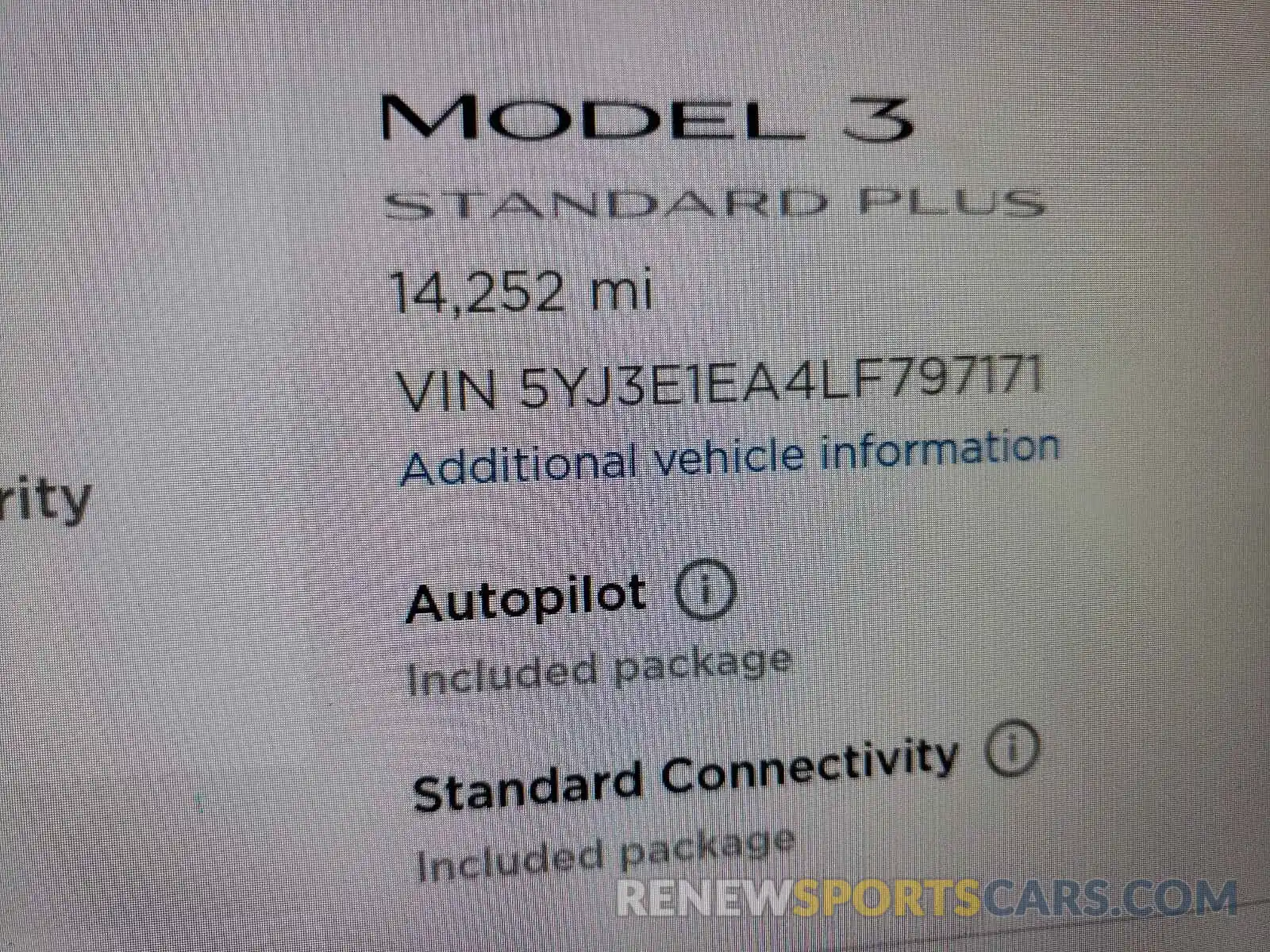 8 Фотография поврежденного автомобиля 5YJ3E1EA4LF797171 TESLA MODEL 3 2020