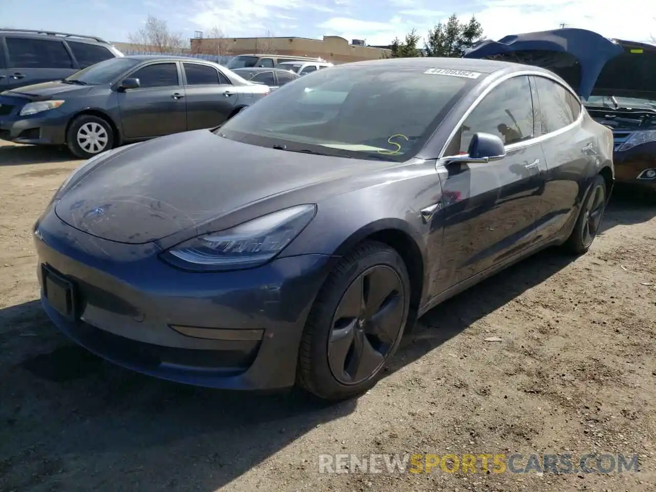 2 Photograph of a damaged car 5YJ3E1EA4LF803437 TESLA MODEL 3 2020