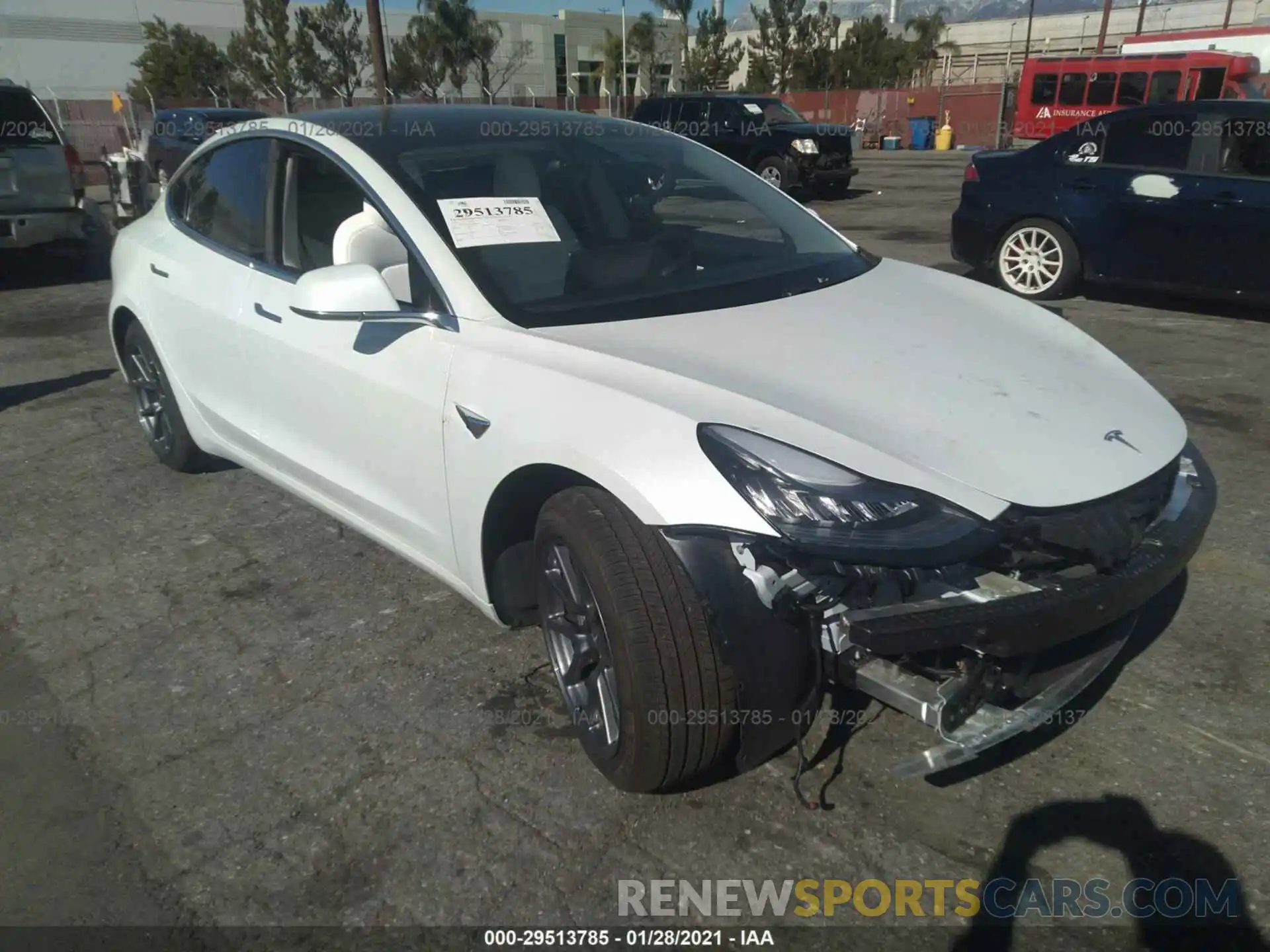 1 Photograph of a damaged car 5YJ3E1EA4LF804989 TESLA MODEL 3 2020