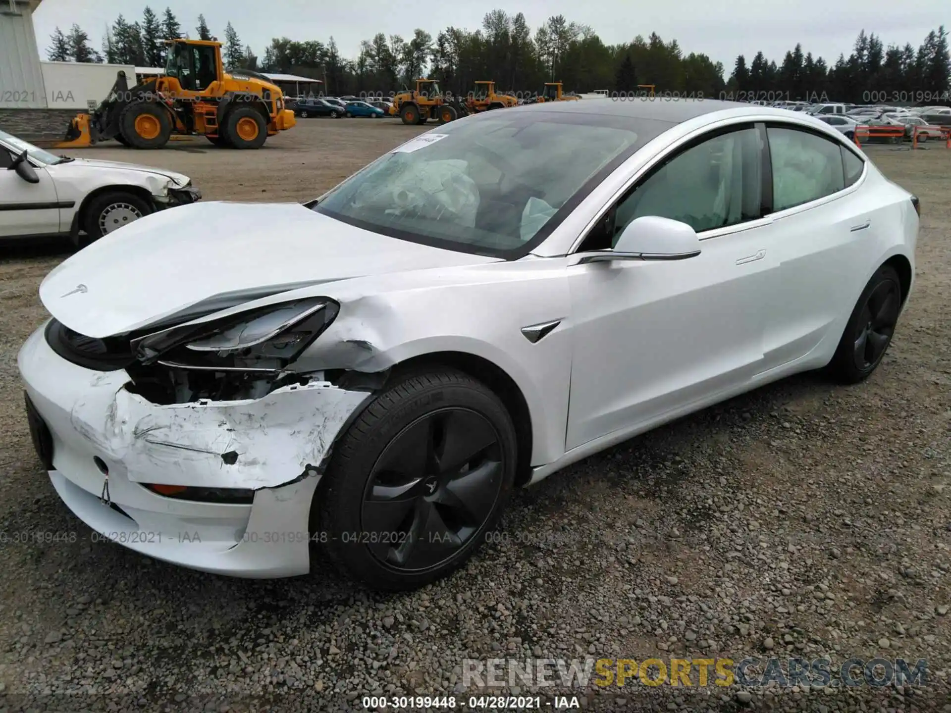 2 Photograph of a damaged car 5YJ3E1EA4LF805074 TESLA MODEL 3 2020