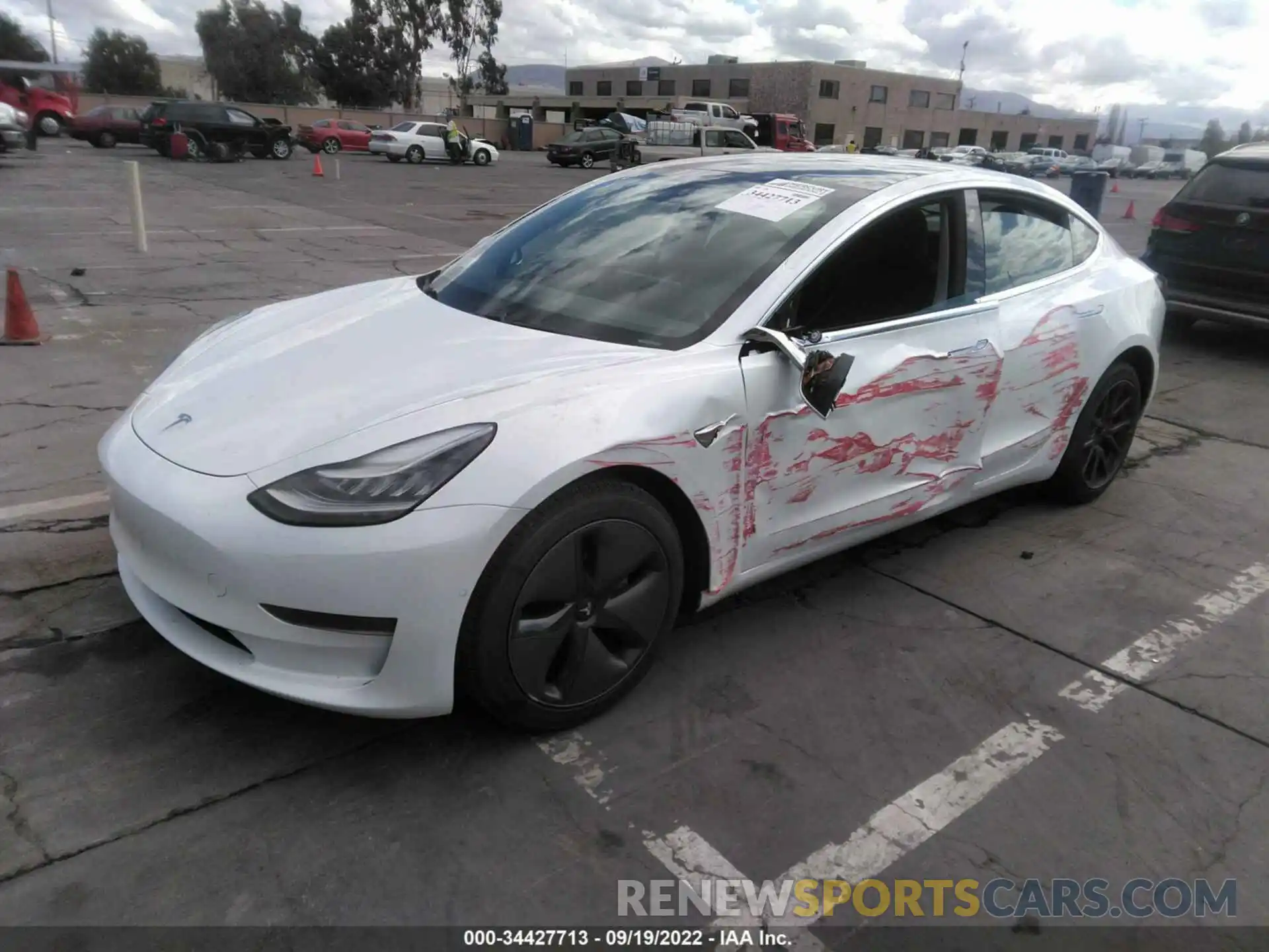 2 Photograph of a damaged car 5YJ3E1EA4LF805799 TESLA MODEL 3 2020