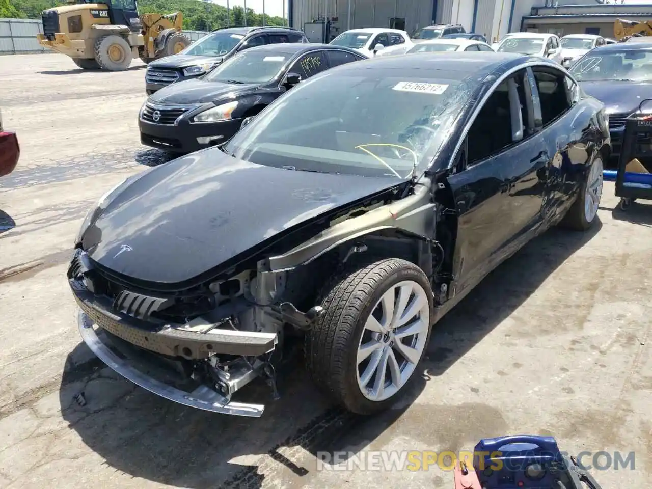 2 Photograph of a damaged car 5YJ3E1EA4LF805995 TESLA MODEL 3 2020