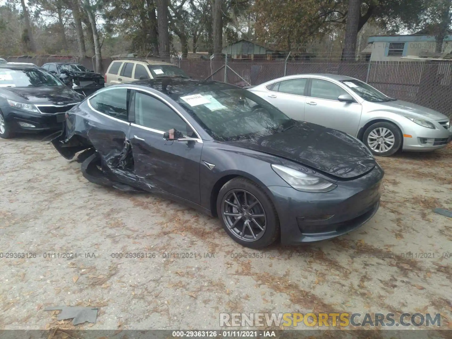 1 Photograph of a damaged car 5YJ3E1EA4LF808444 TESLA MODEL 3 2020