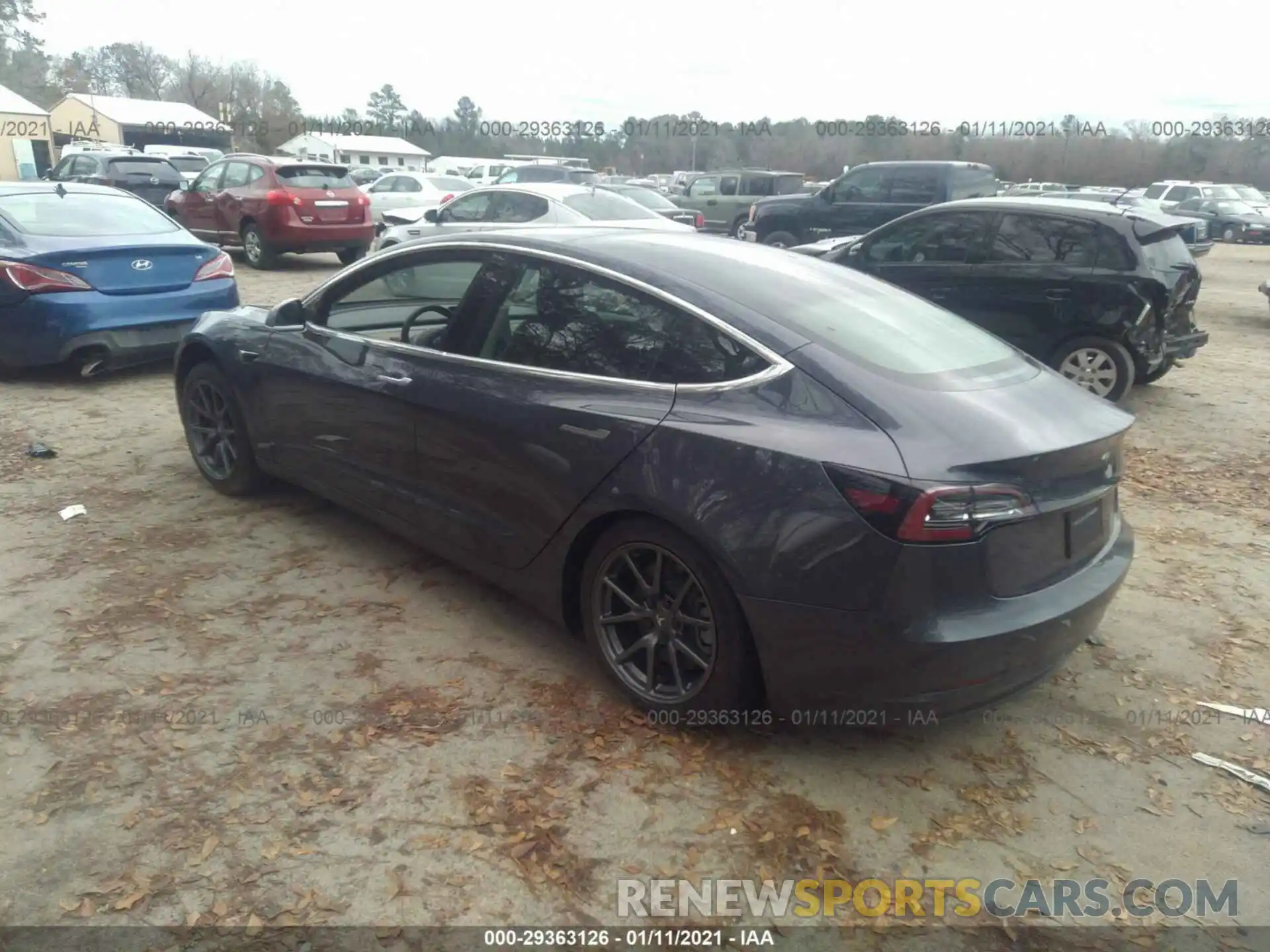 3 Photograph of a damaged car 5YJ3E1EA4LF808444 TESLA MODEL 3 2020