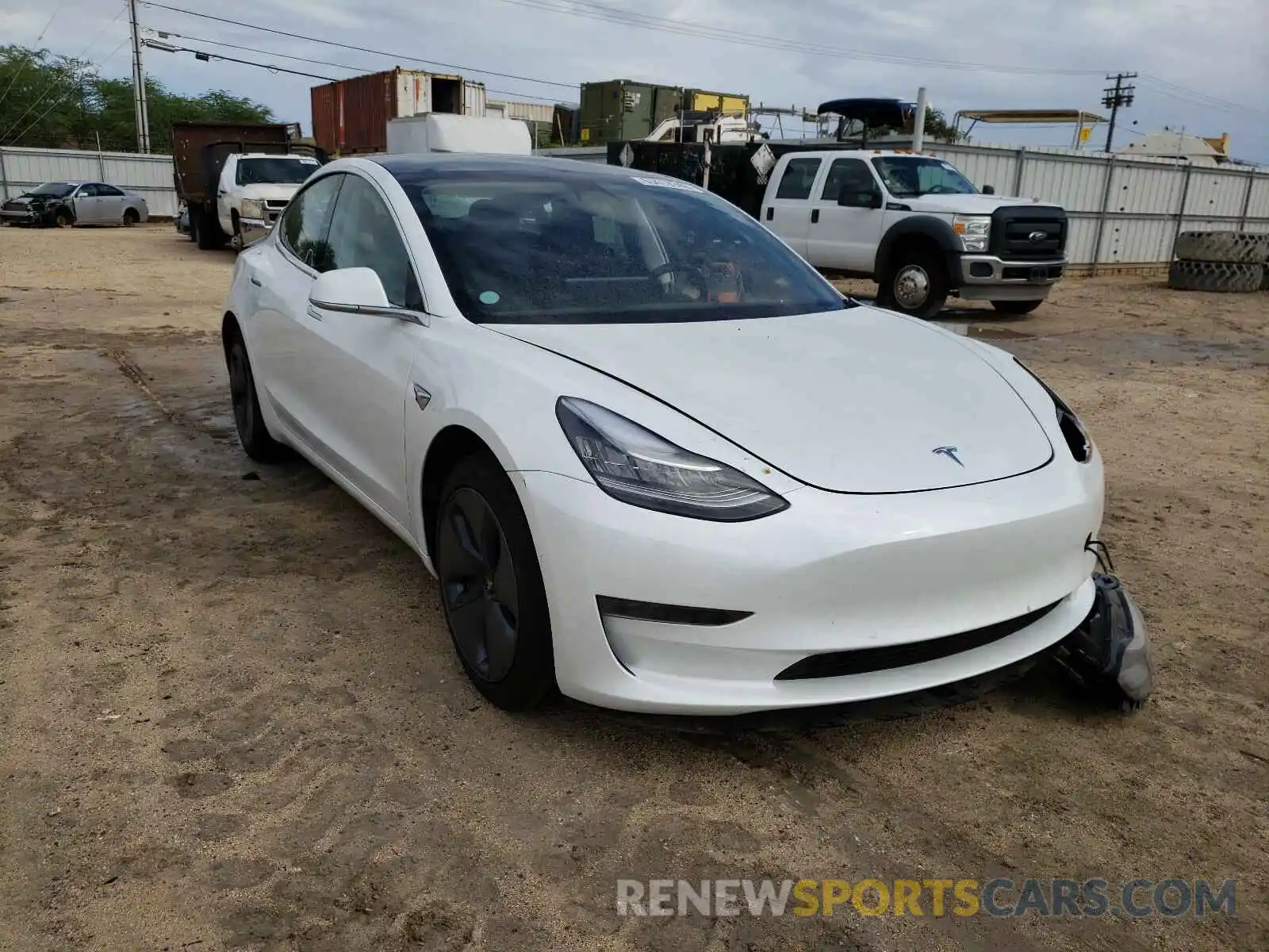 1 Photograph of a damaged car 5YJ3E1EA5LF597979 TESLA MODEL 3 2020