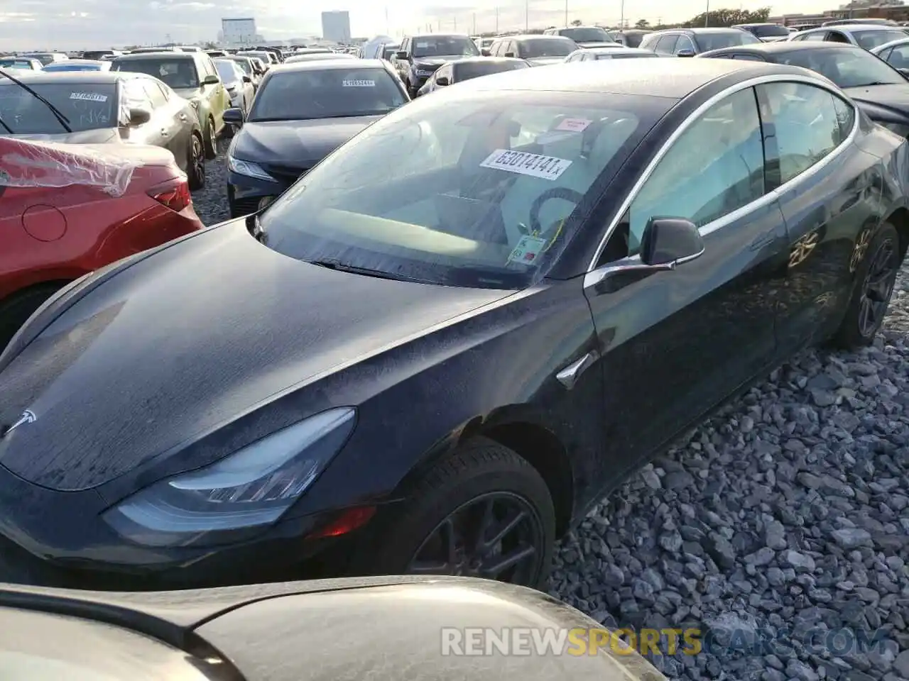 2 Photograph of a damaged car 5YJ3E1EA5LF606714 TESLA MODEL 3 2020