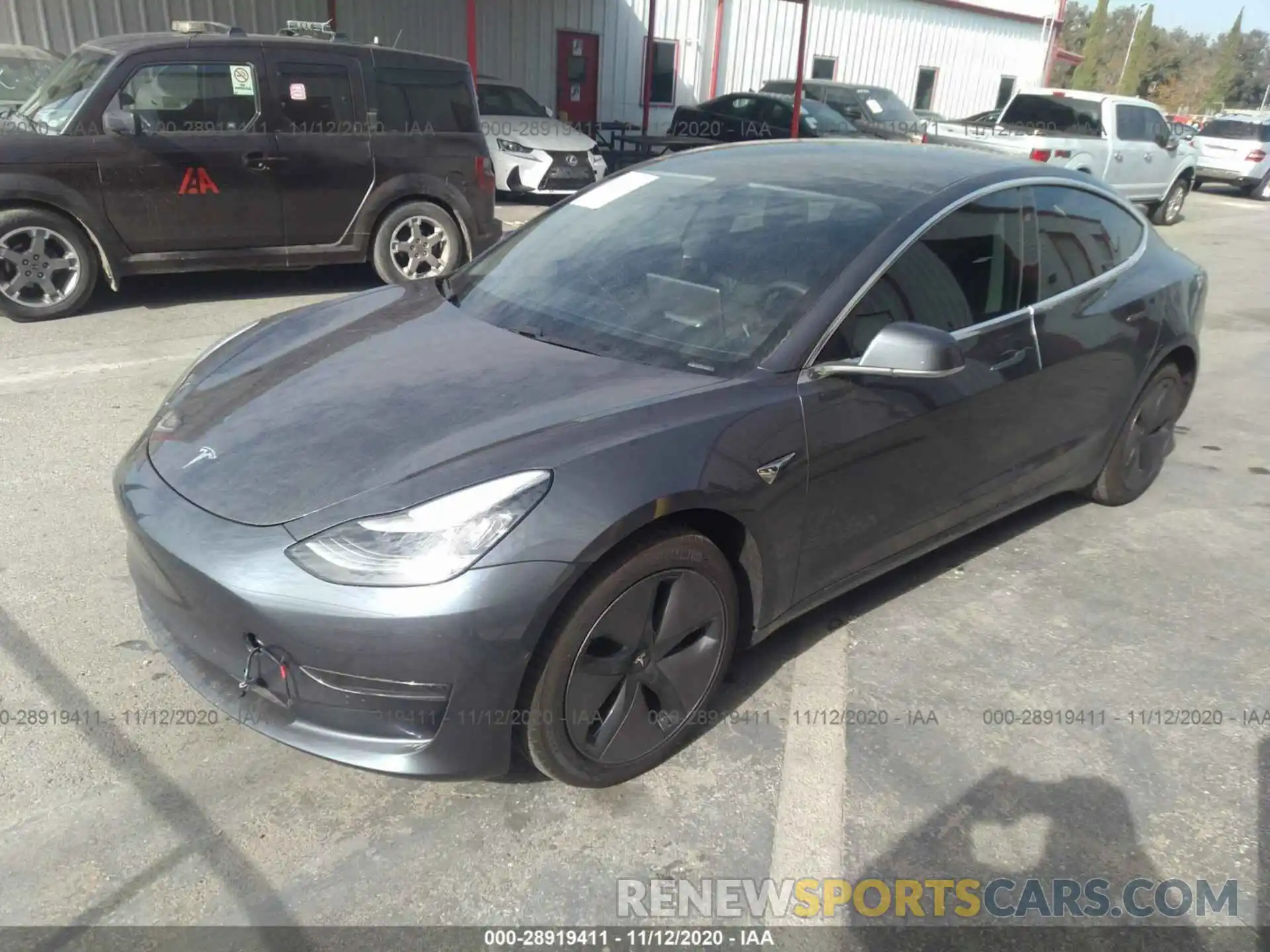 2 Photograph of a damaged car 5YJ3E1EA5LF611461 TESLA MODEL 3 2020