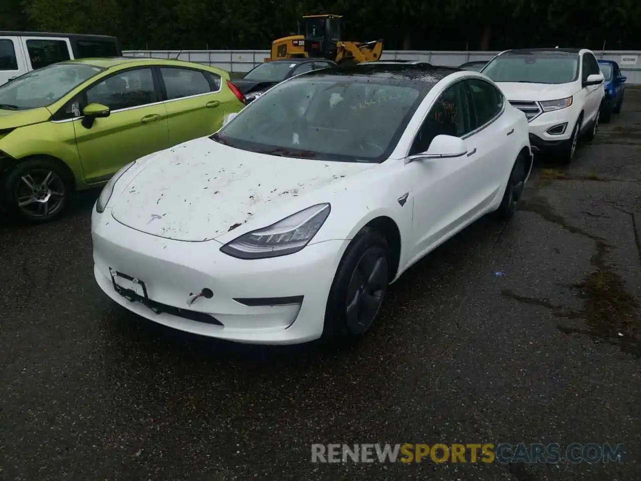 2 Photograph of a damaged car 5YJ3E1EA5LF613601 TESLA MODEL 3 2020