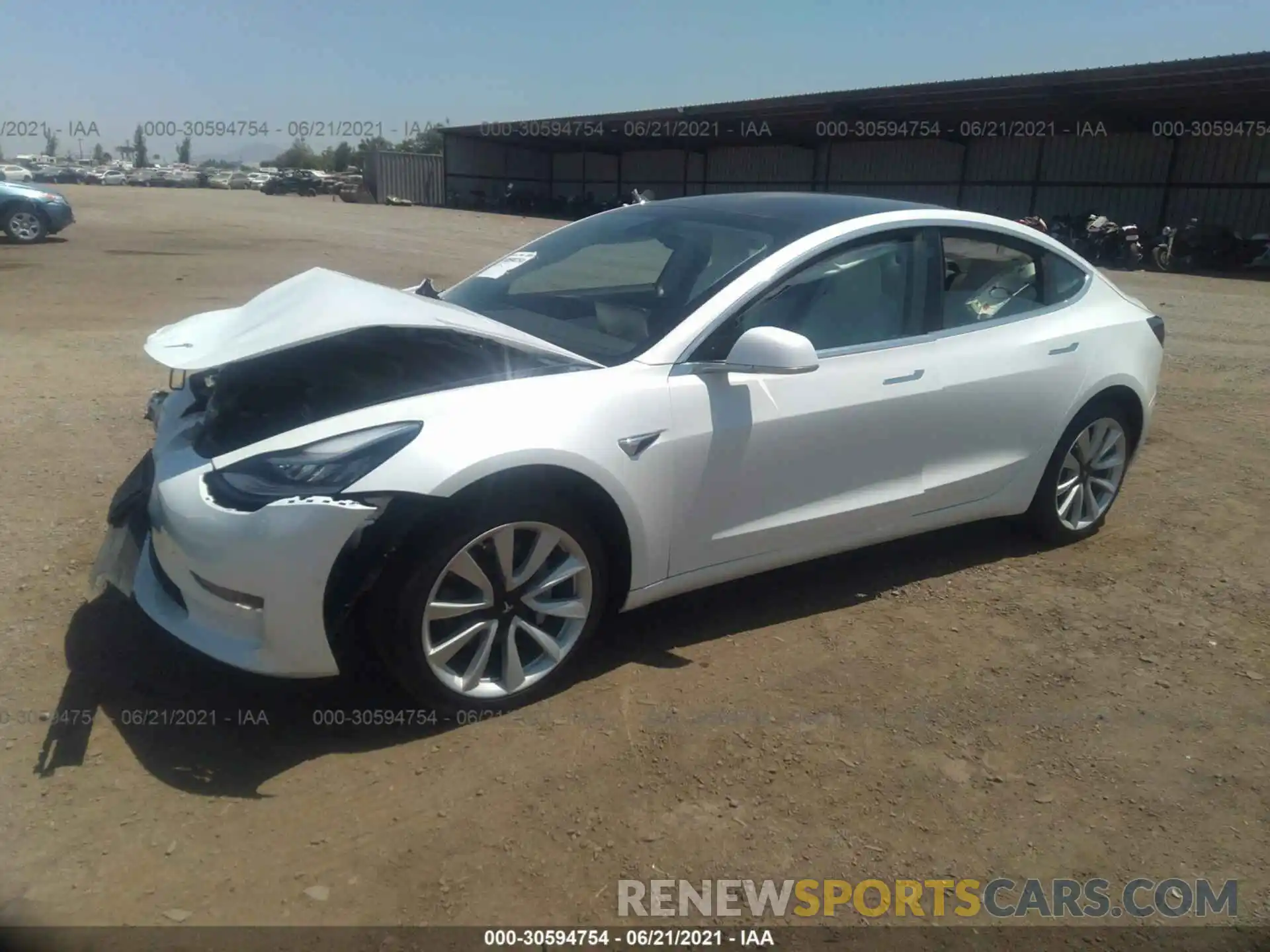 2 Фотография поврежденного автомобиля 5YJ3E1EA5LF615994 TESLA MODEL 3 2020