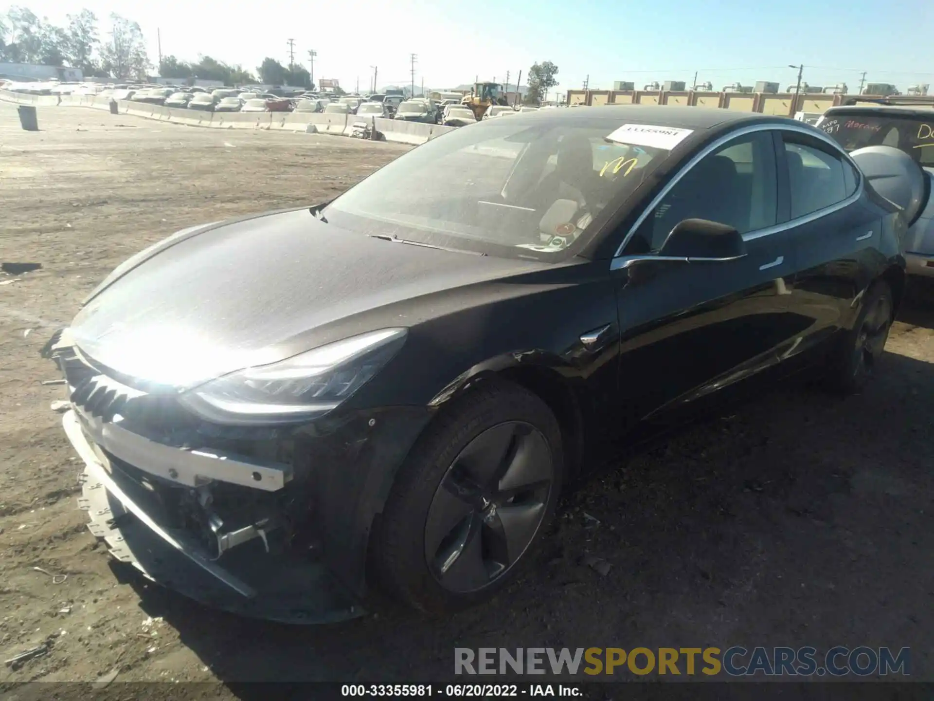 2 Photograph of a damaged car 5YJ3E1EA5LF630186 TESLA MODEL 3 2020