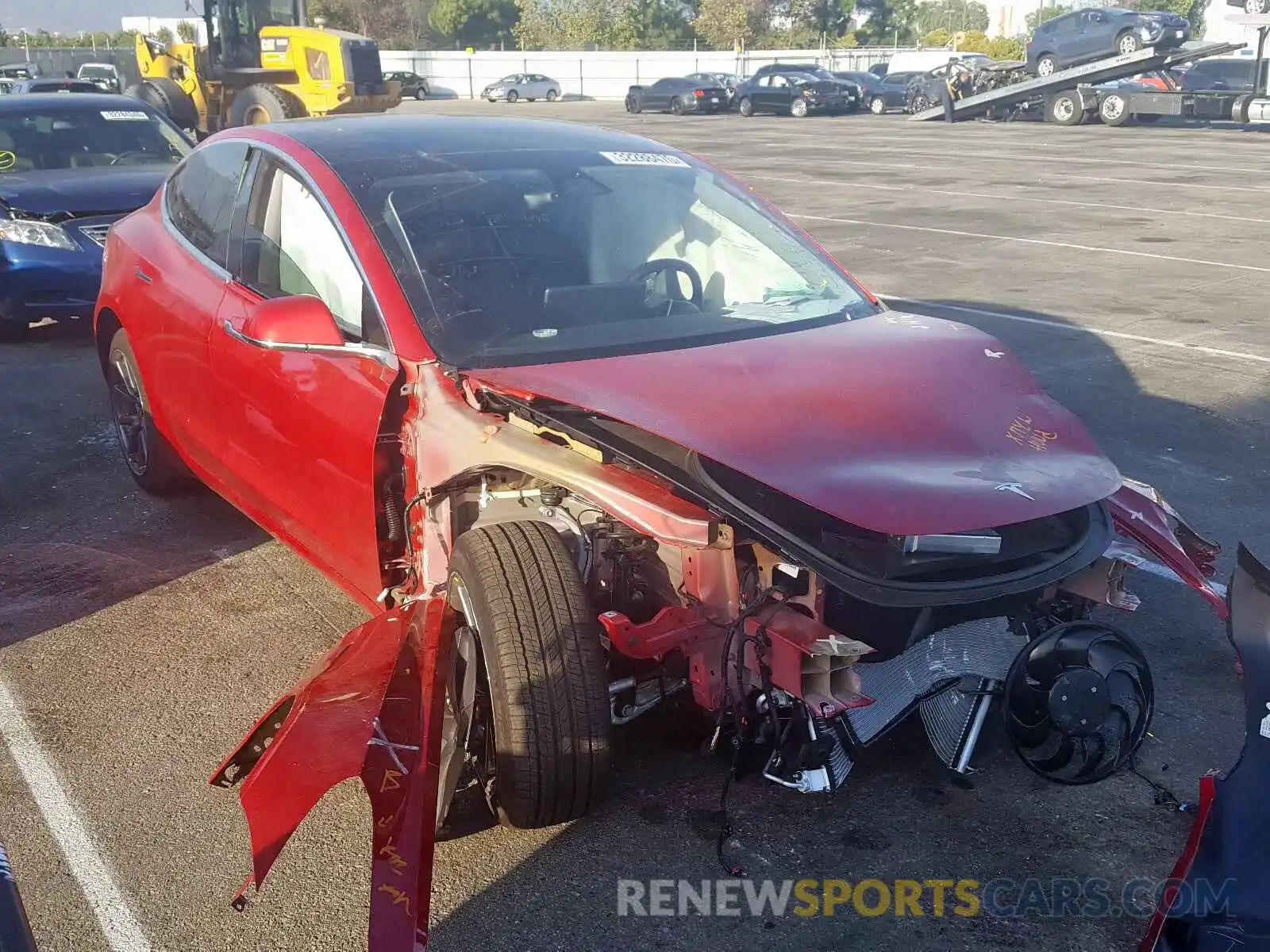 1 Photograph of a damaged car 5YJ3E1EA5LF630835 TESLA MODEL 3 2020