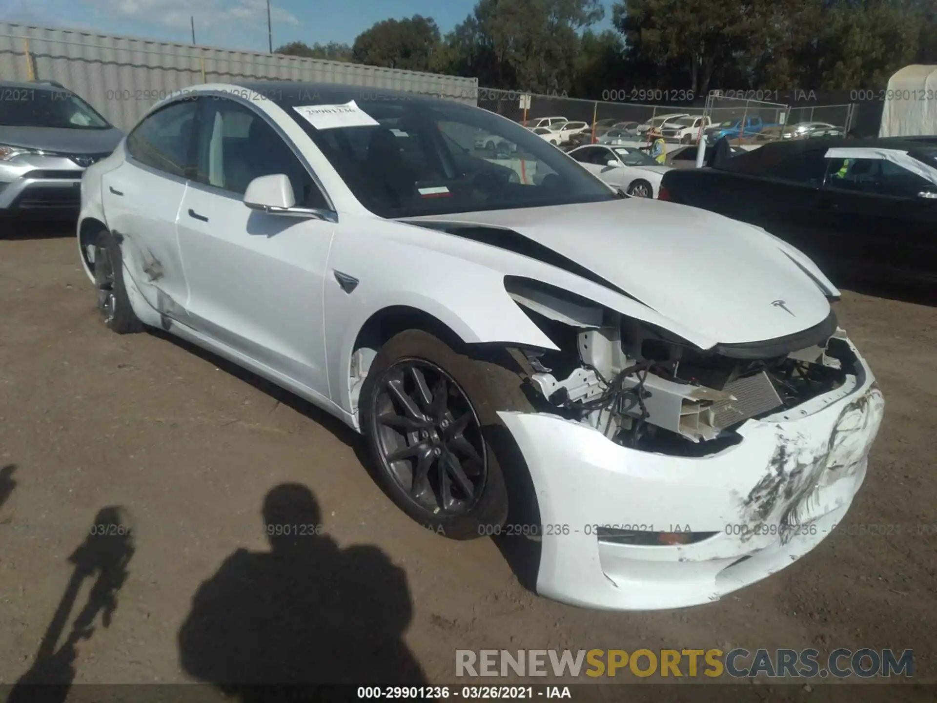 1 Photograph of a damaged car 5YJ3E1EA5LF633119 TESLA MODEL 3 2020