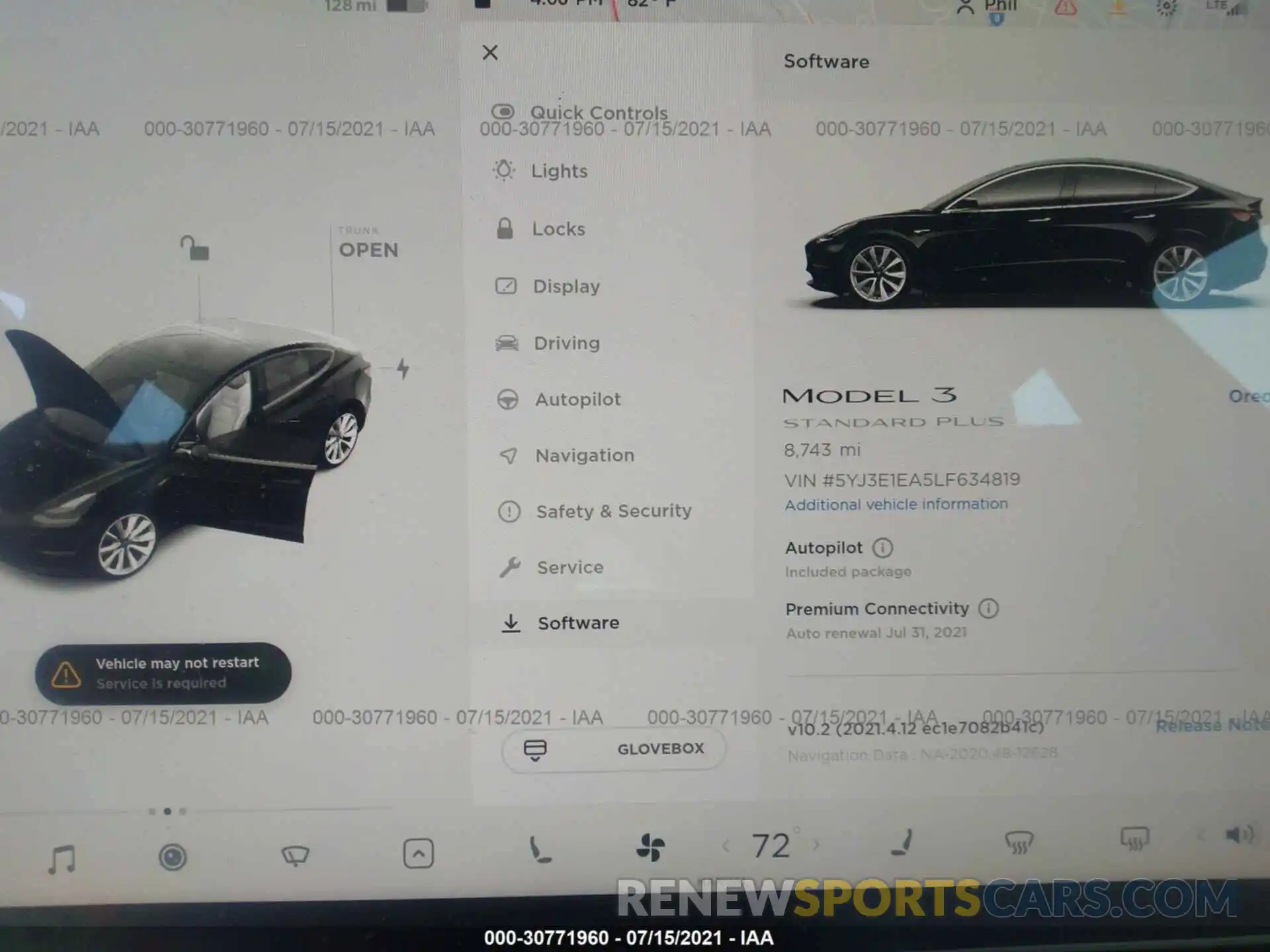 7 Photograph of a damaged car 5YJ3E1EA5LF634819 TESLA MODEL 3 2020