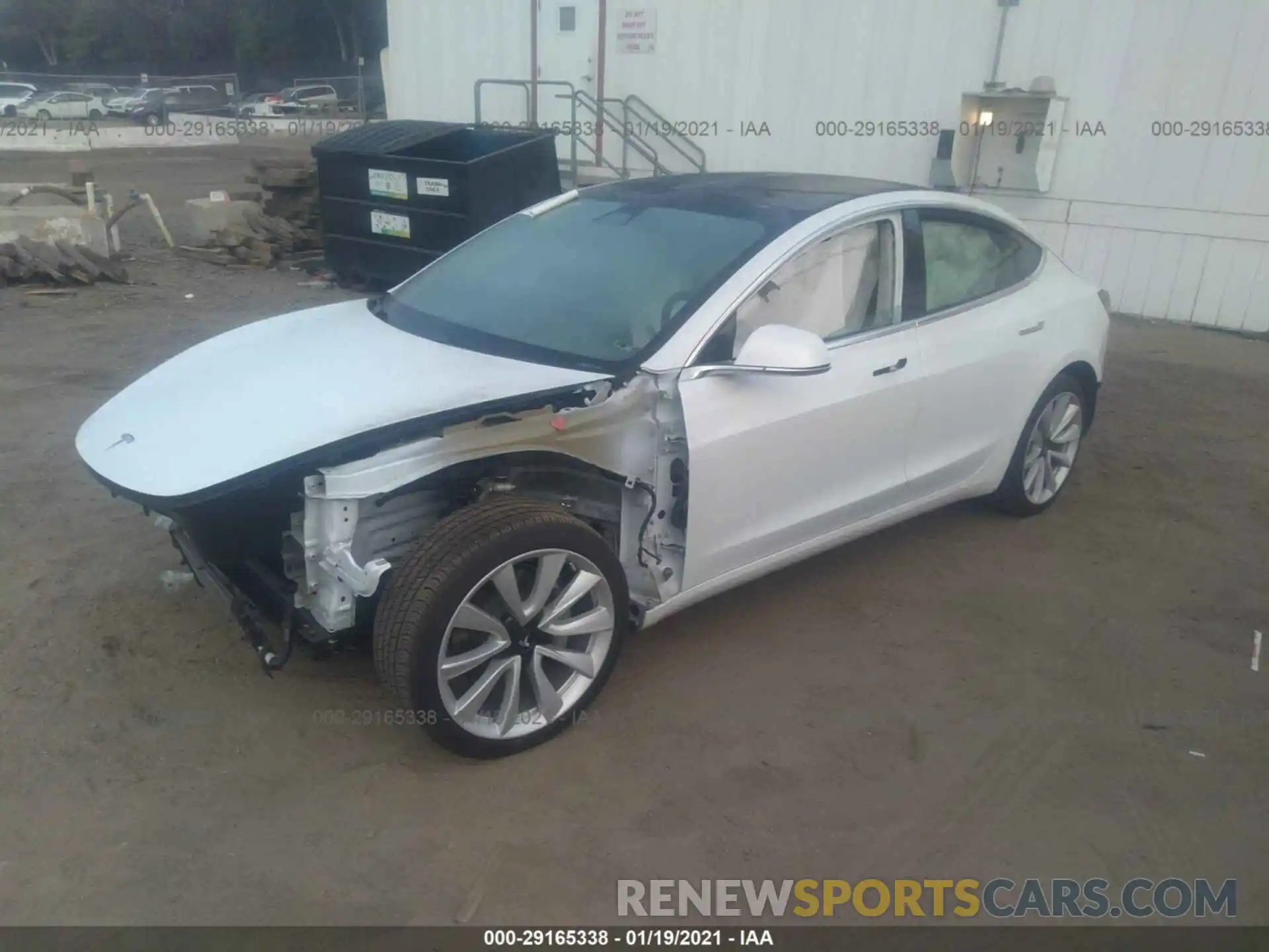 2 Photograph of a damaged car 5YJ3E1EA5LF634903 TESLA MODEL 3 2020