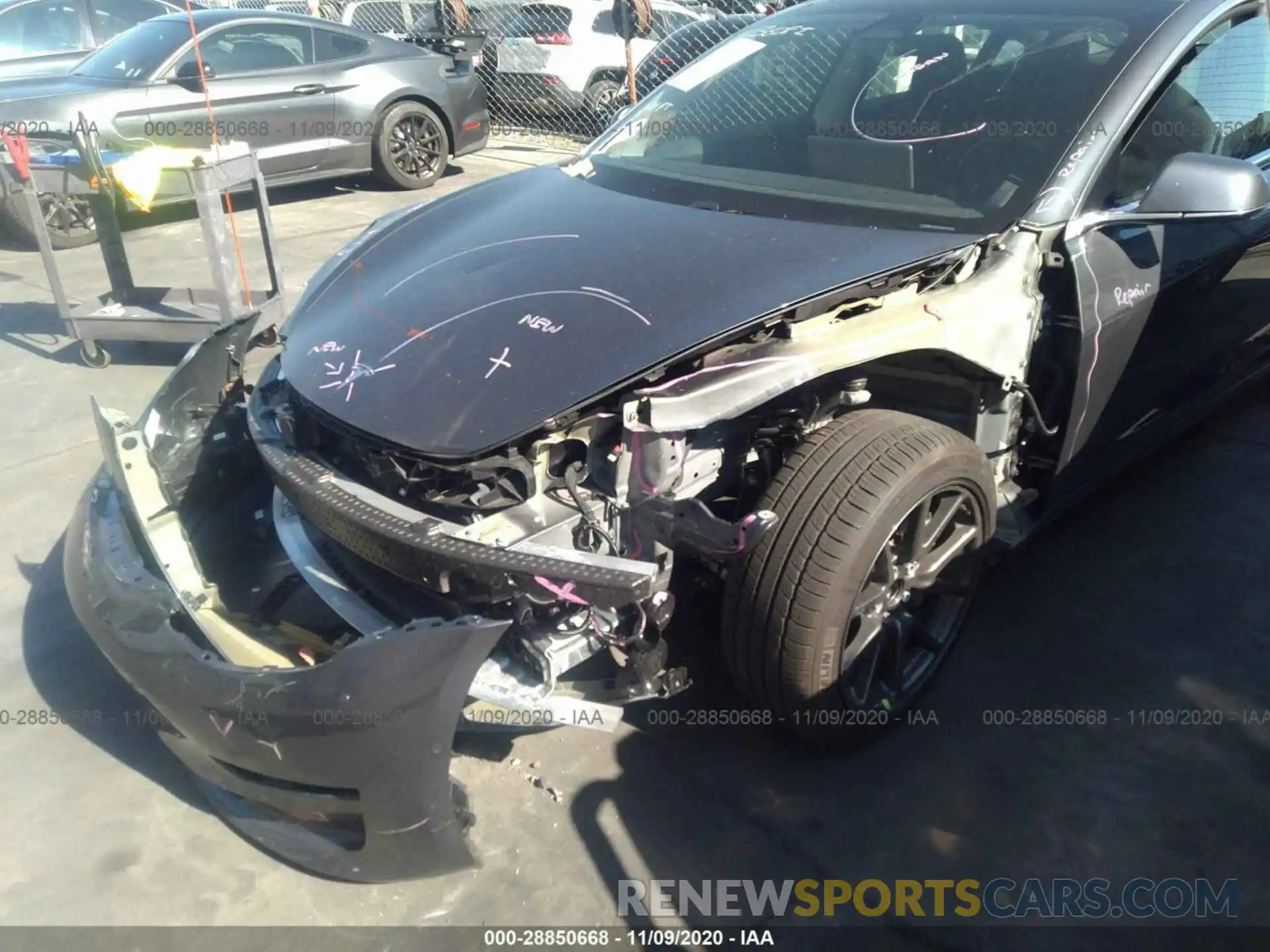 6 Photograph of a damaged car 5YJ3E1EA5LF644220 TESLA MODEL 3 2020