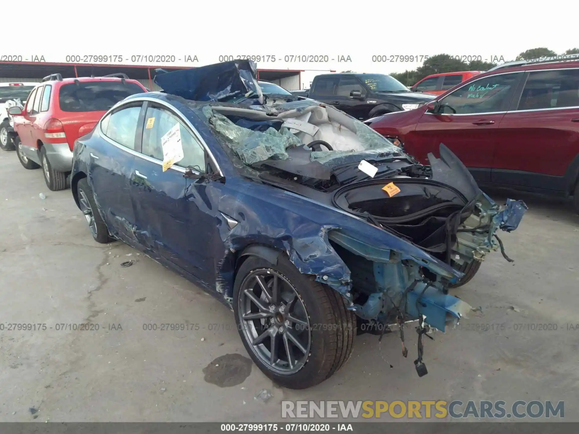 1 Photograph of a damaged car 5YJ3E1EA5LF658442 TESLA MODEL 3 2020